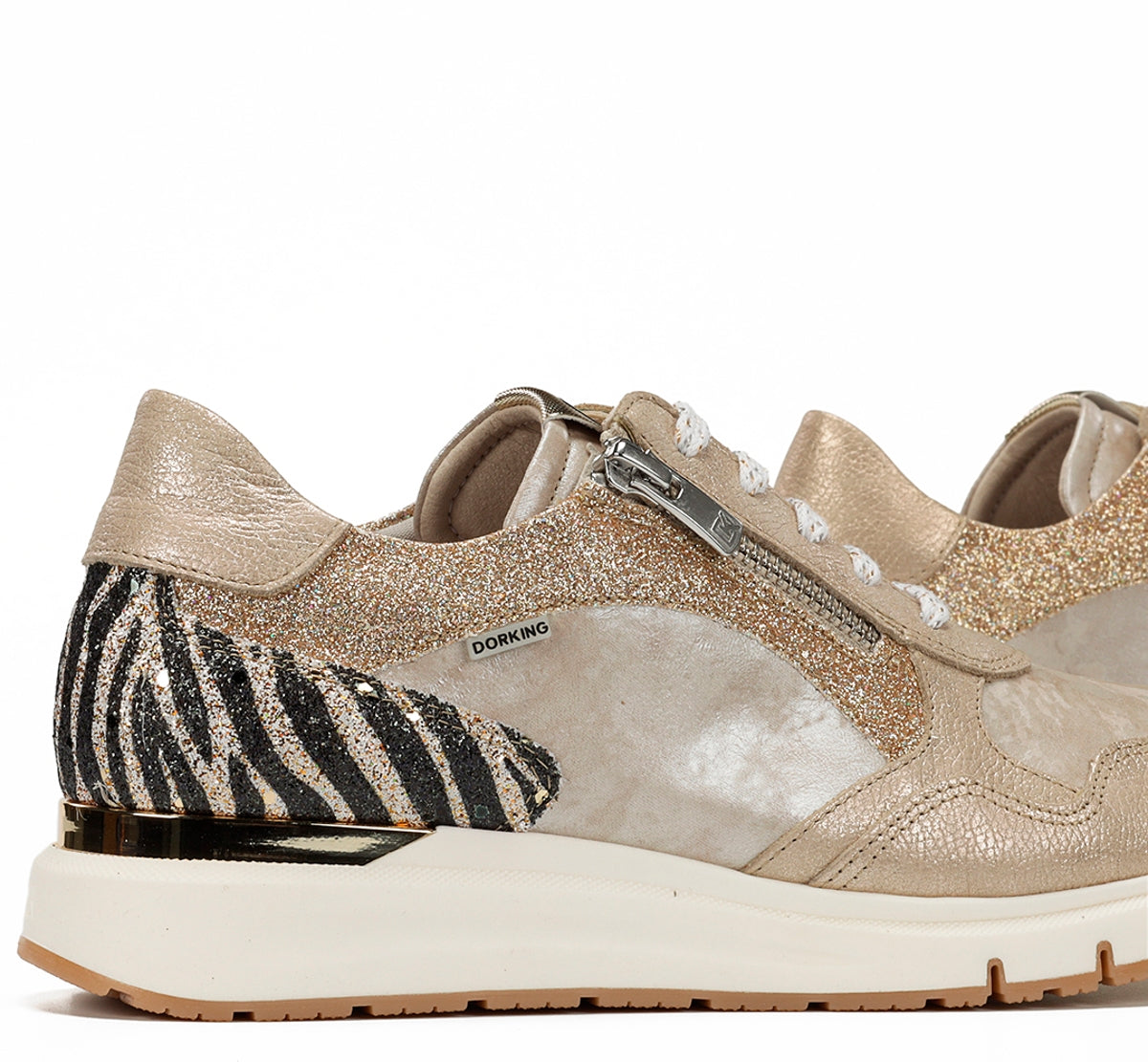 Fluchos Dorking Serena D9556 baskets femme doré cuir