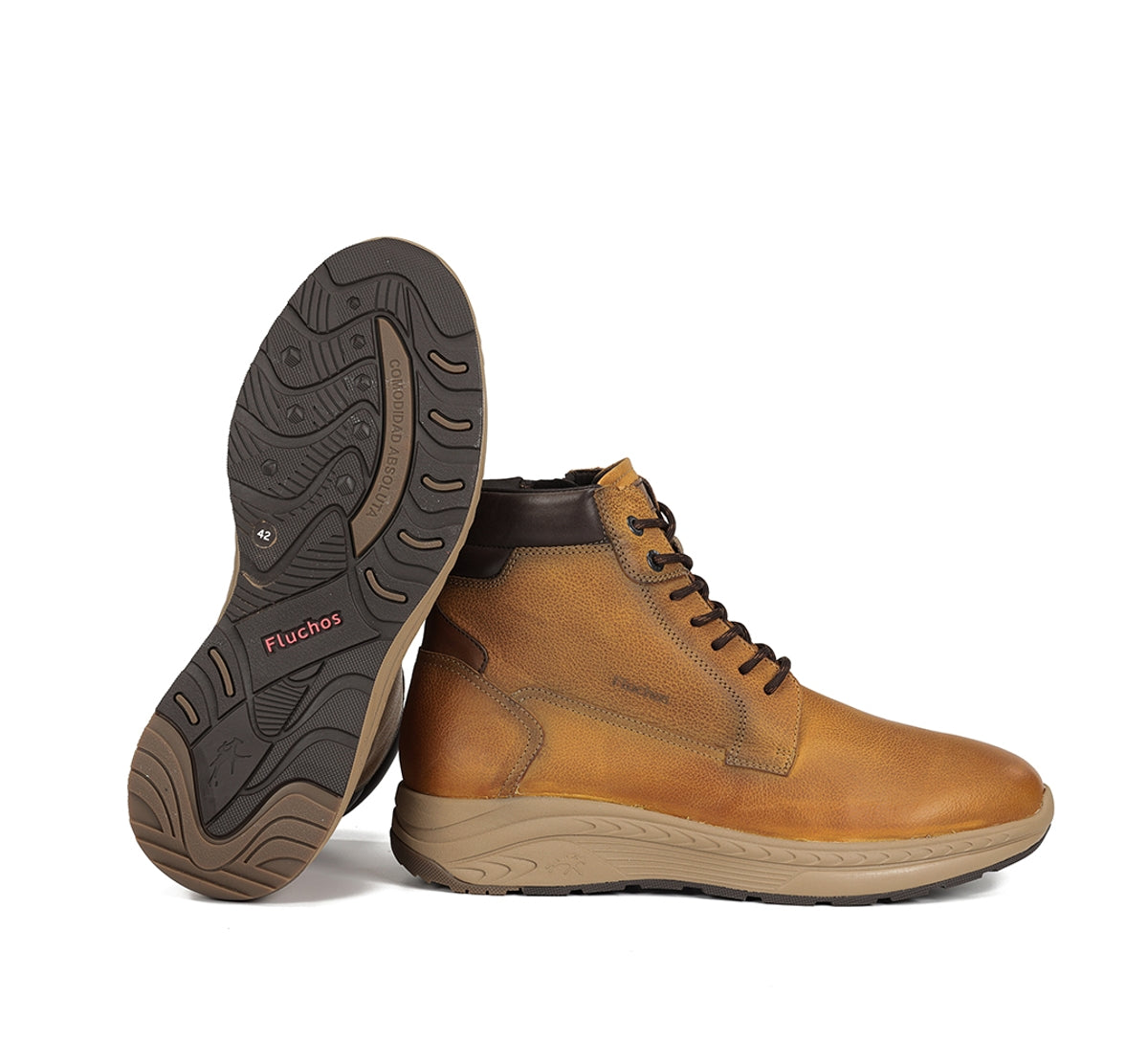Fluchos Ryder F2292 botte homme jaune lacets hiver