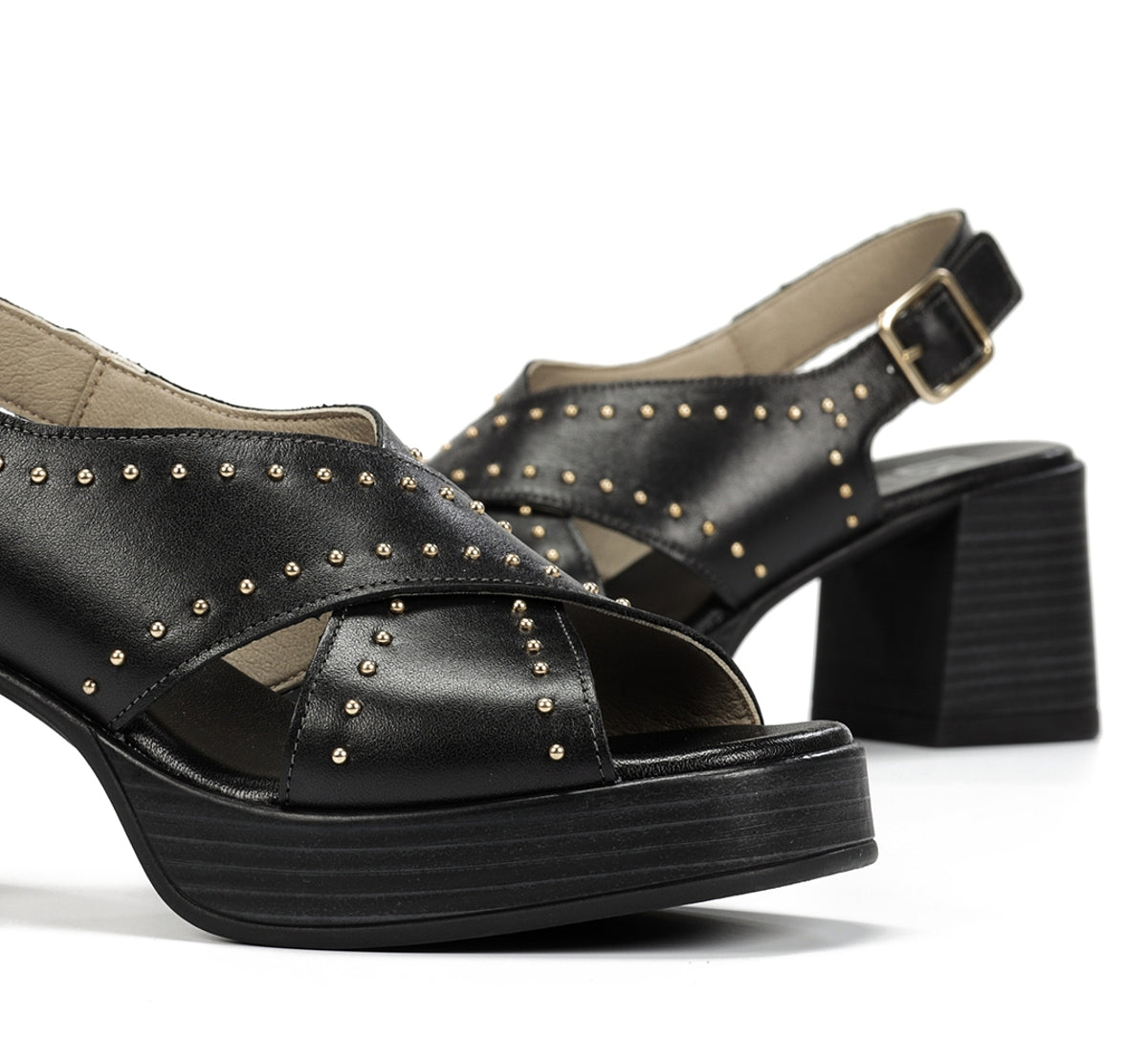 Dorking Diamond D9333 sandale noire talon femme