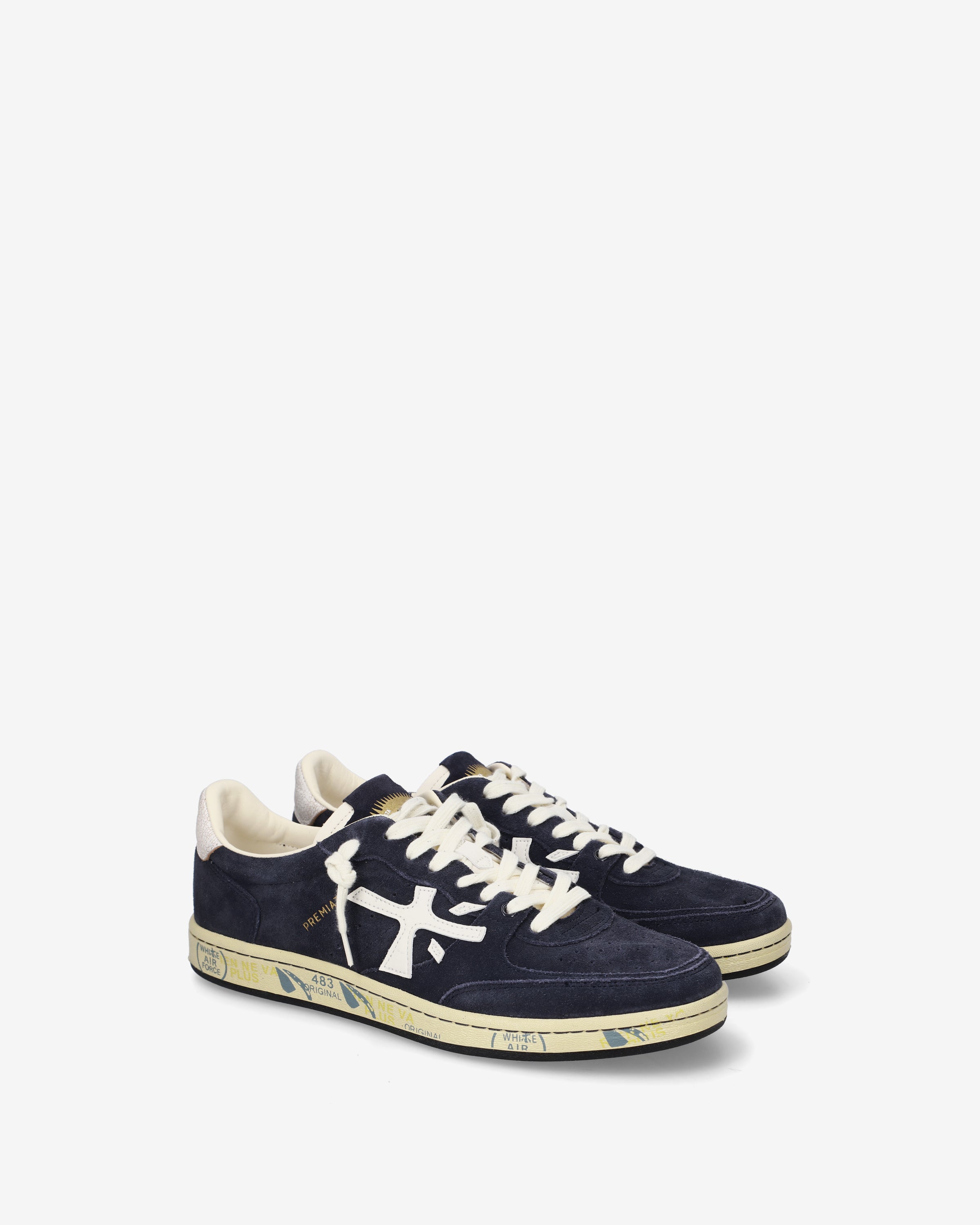 Premiata Bskt Clay 7708 baskets cuir marine homme