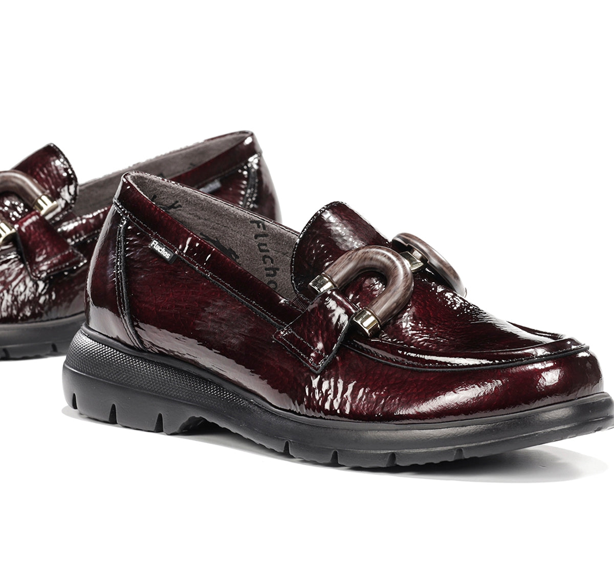 Fluchos Gladis F2514 mocassins femme rouge cuir