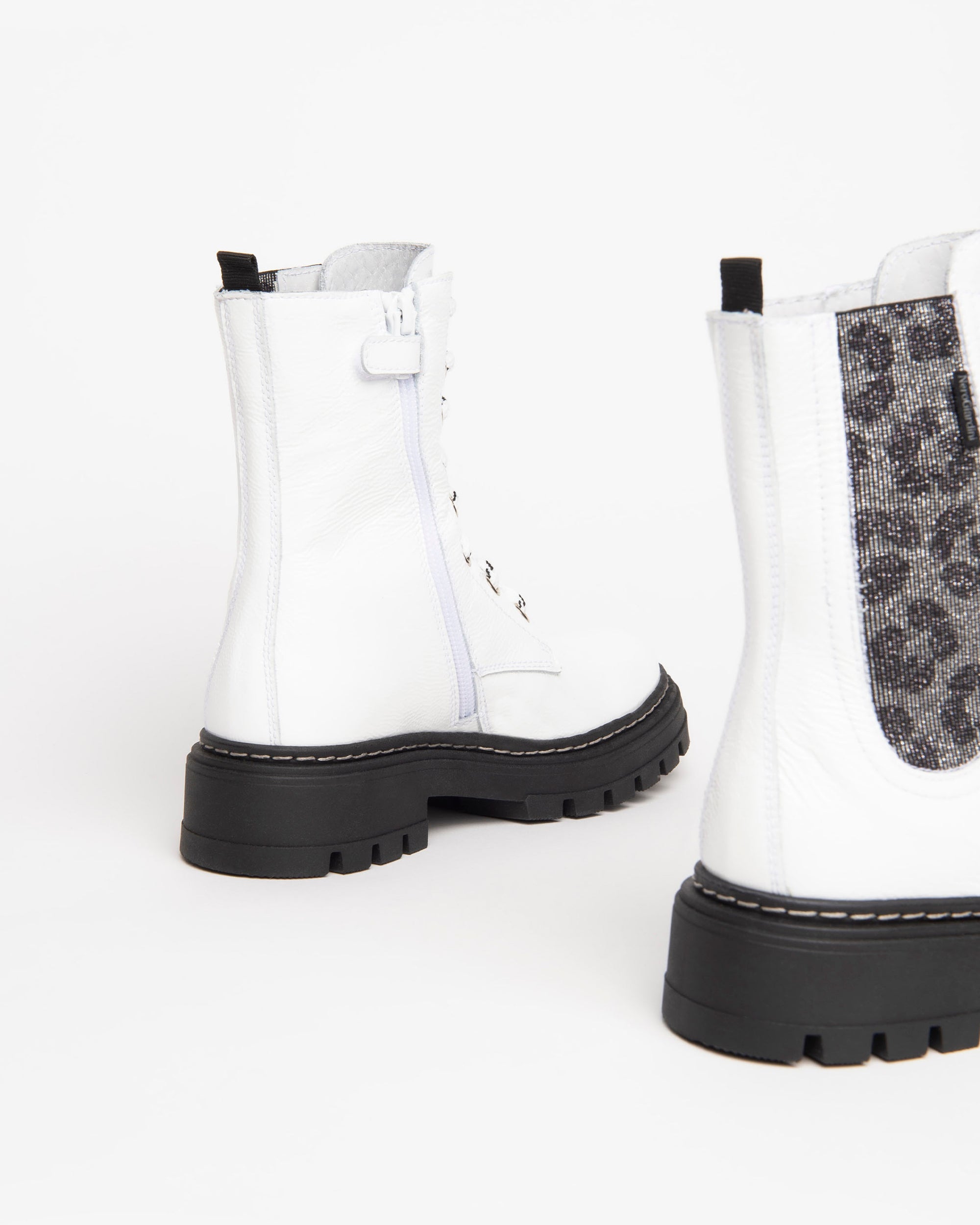 Nero Giardini Combat Boots rangers vernis fille zip