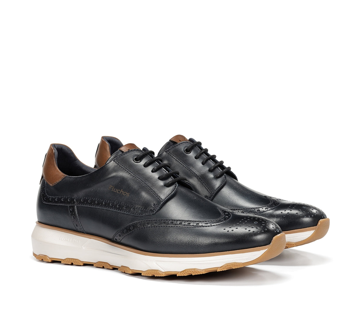 Fluchos Walter F2080 chaussures homme bleues cuir