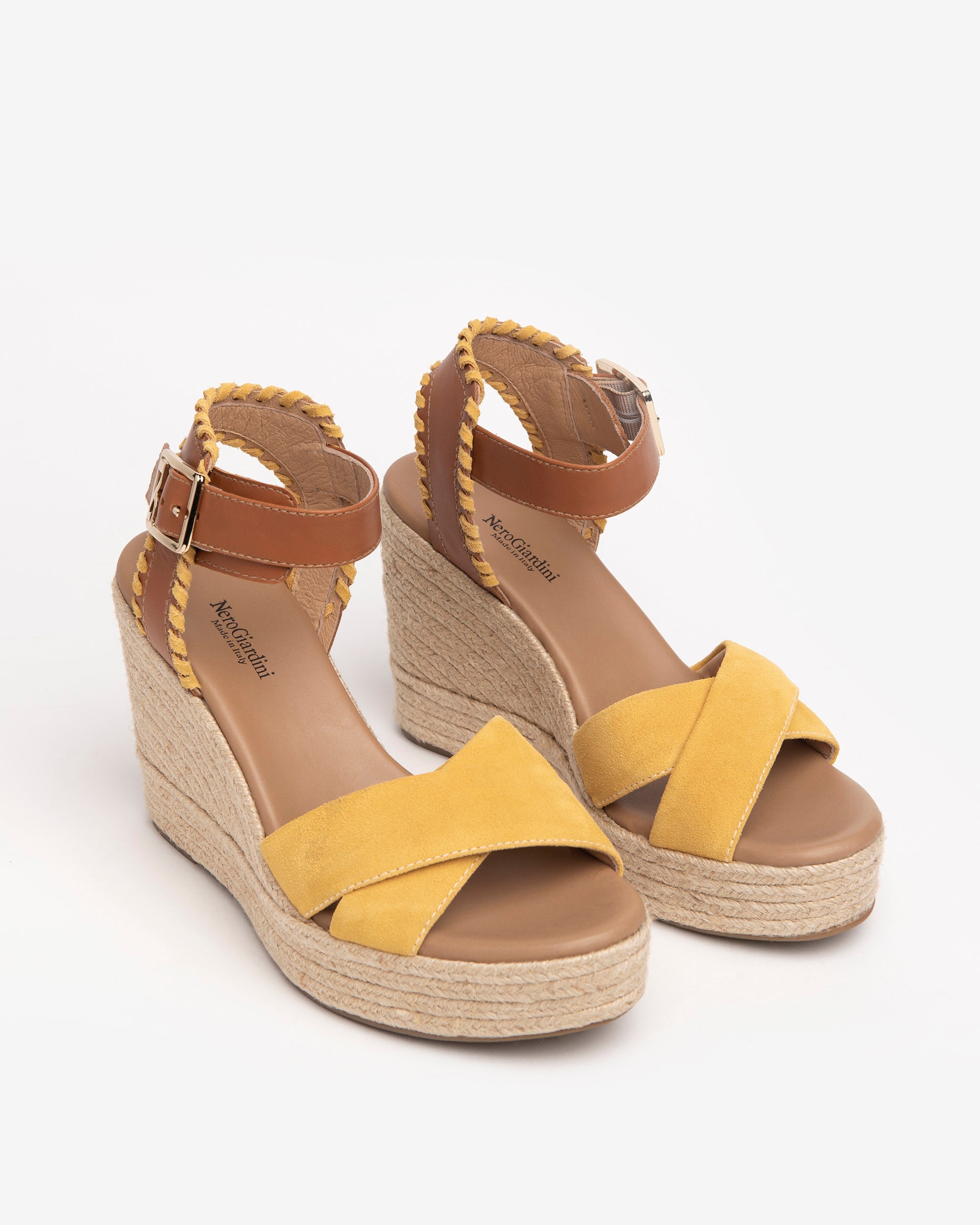 Nero Giardini Sandals sandales cuir compensées 38