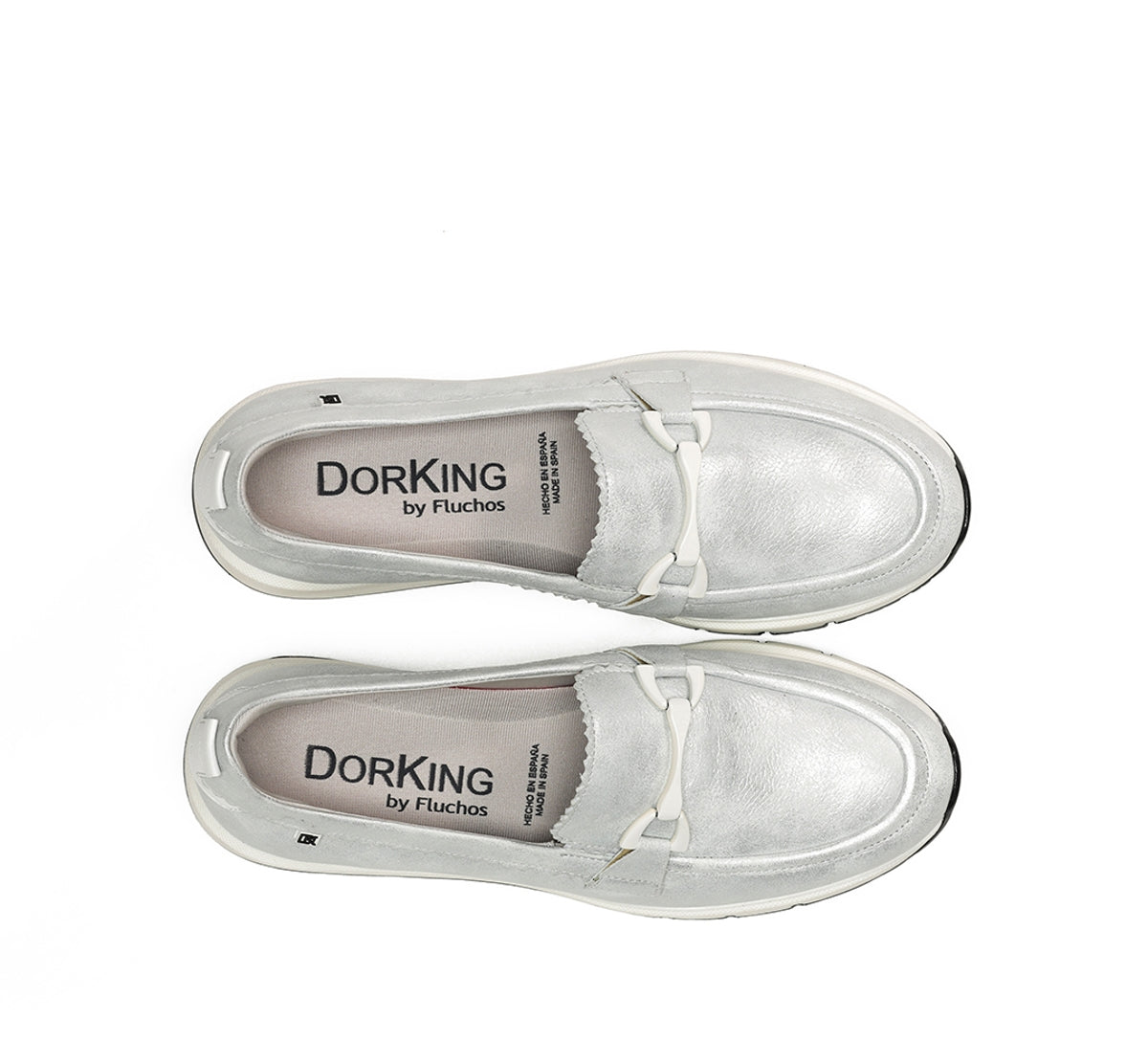 Dorking Serena D9047 mocassins femme argent