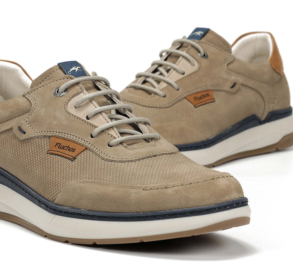 Fluchos Jeff F2210 chaussures taupe homme cuir