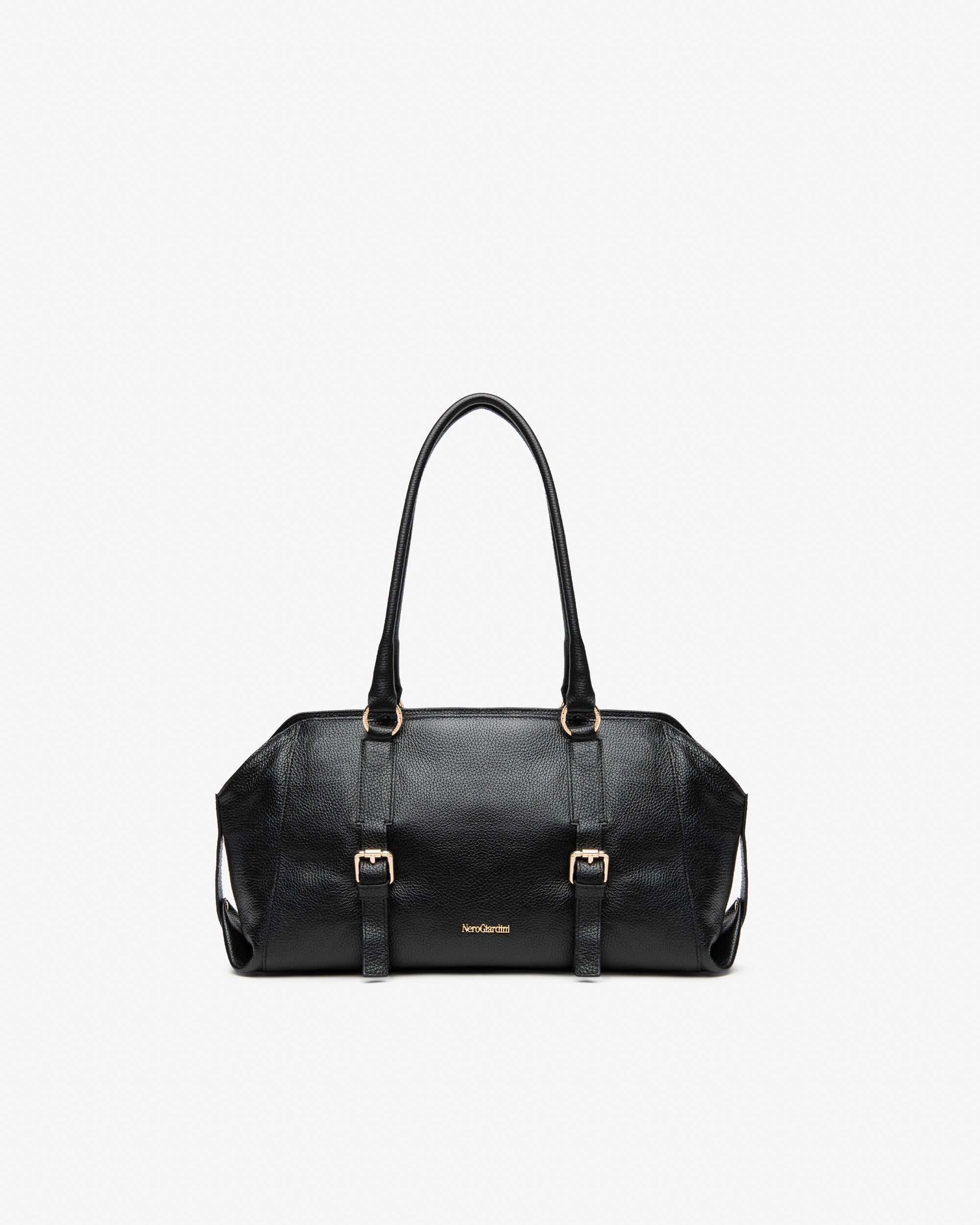 Nero Giardini Bags sac bowling cuir femme boucles dorées