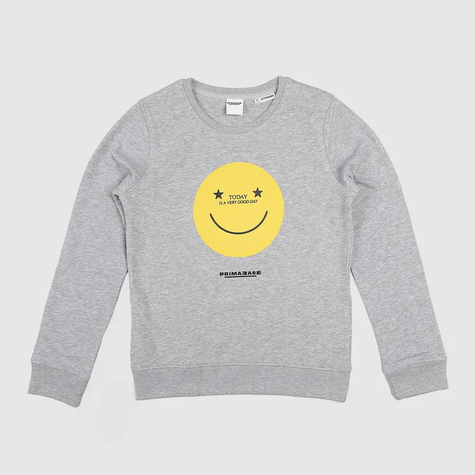 Primabase Leitmotiv sweat Smile gris coton bio