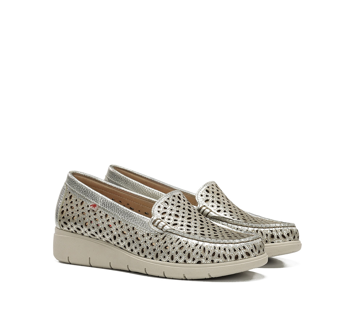 Fluchos Fluvia F2422 Mocassin Cuir Doré Femme