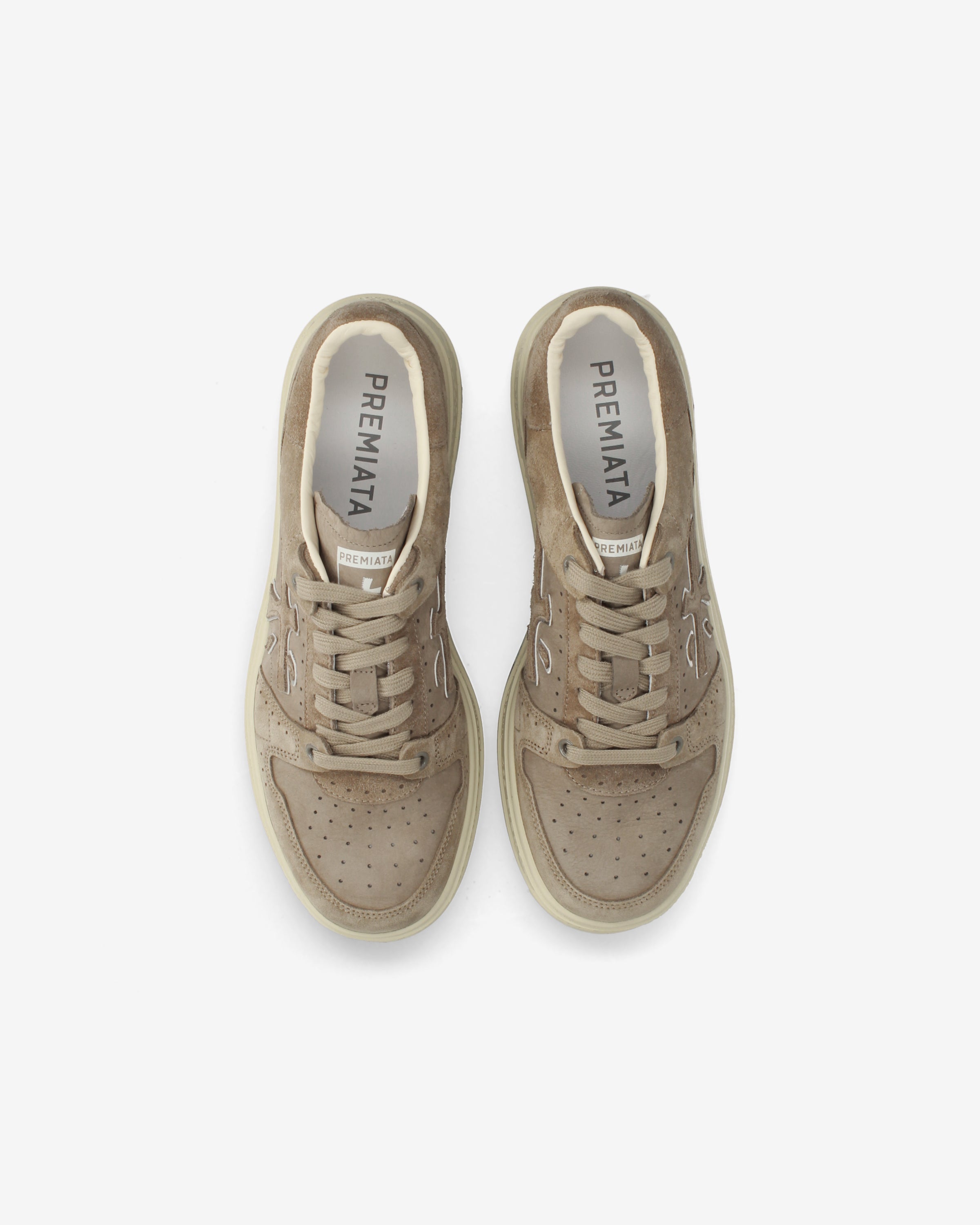 Premiata Quinn 8652 baskets beige cuir et daim