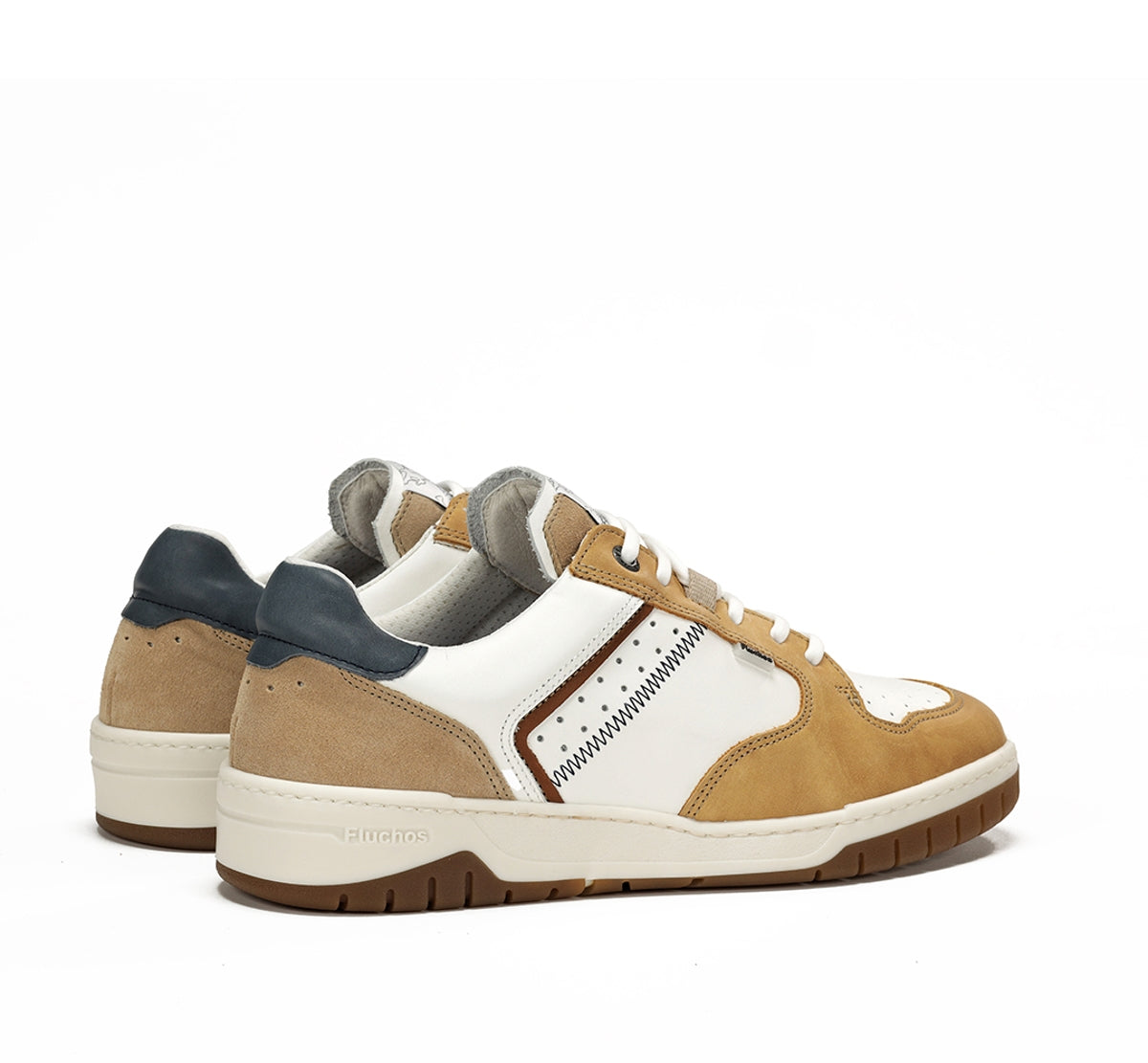 Fluchos Roger F1954 basket homme jaune cuir