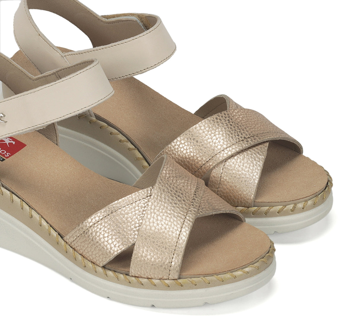 Fluchos Leza F2139 Sandales Femme Doré Confort