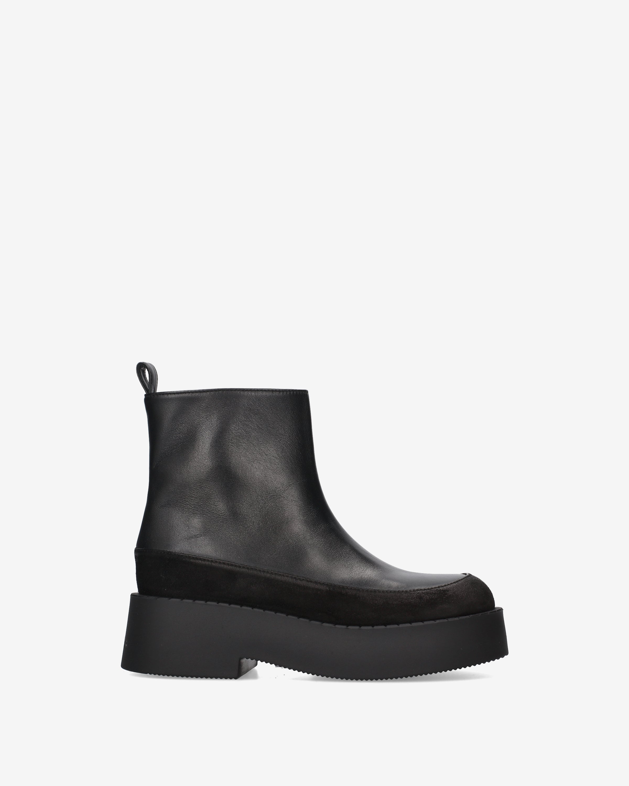 Premiata Bottines plateforme cuir noir compensées