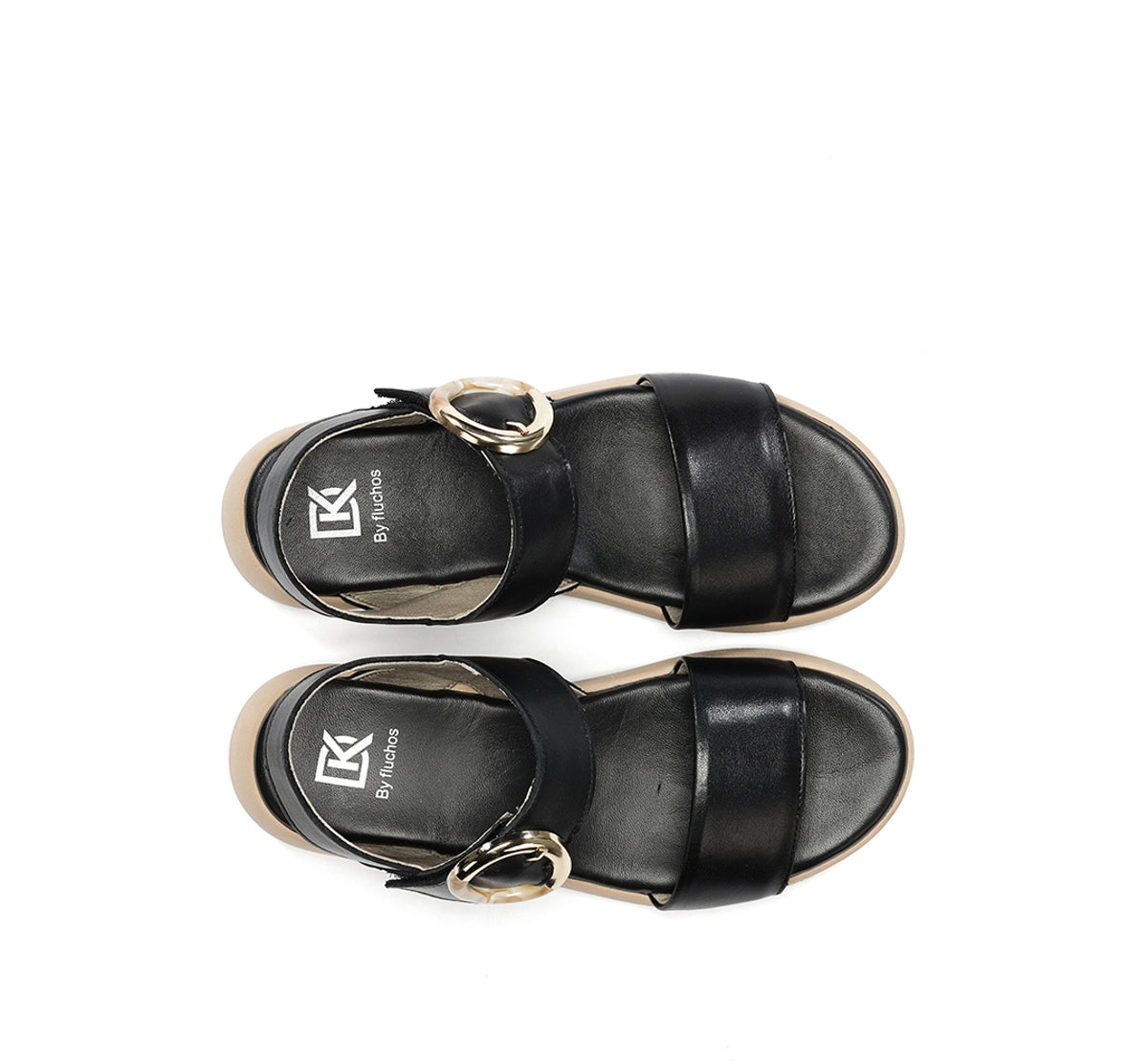 Dorking Gandia D9468 sandale femme noire cuir legere