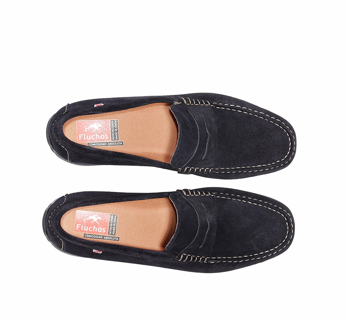 Fluchos Samoa F2207 mocassin homme bleu souple