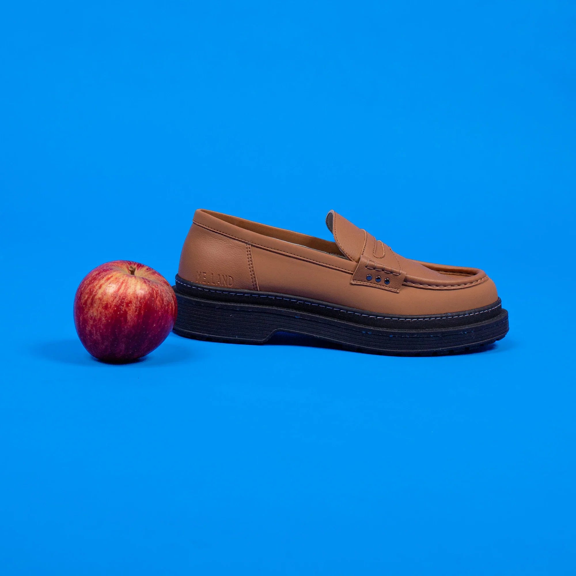 Me.Land Rando mocassin vegan cognac cuir de pomme
