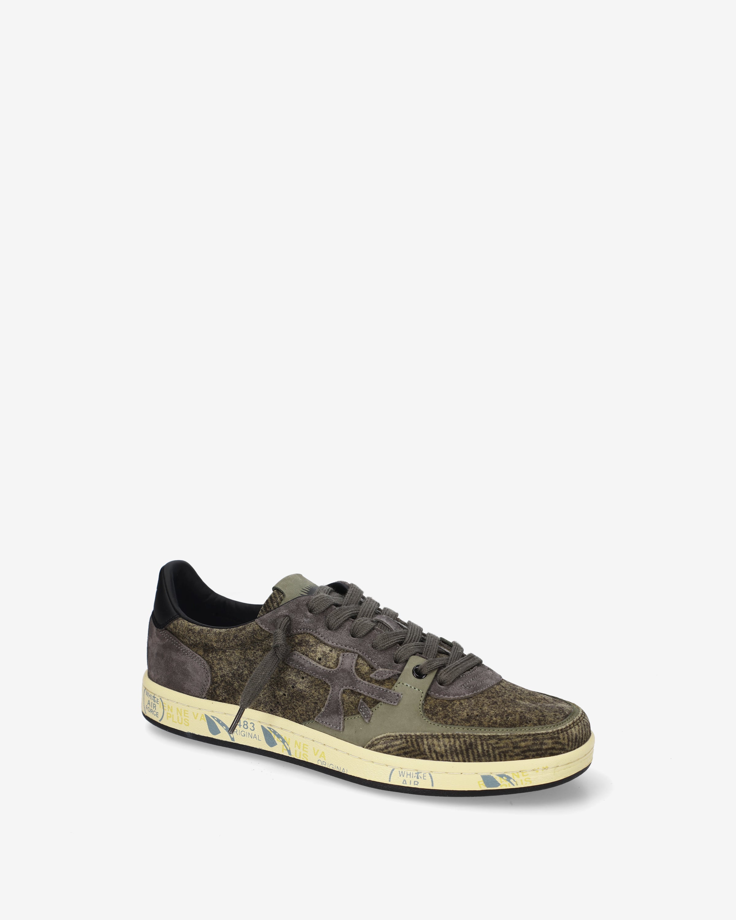 Premiata Bskt Clay 8442 baskets vert militaire/gris