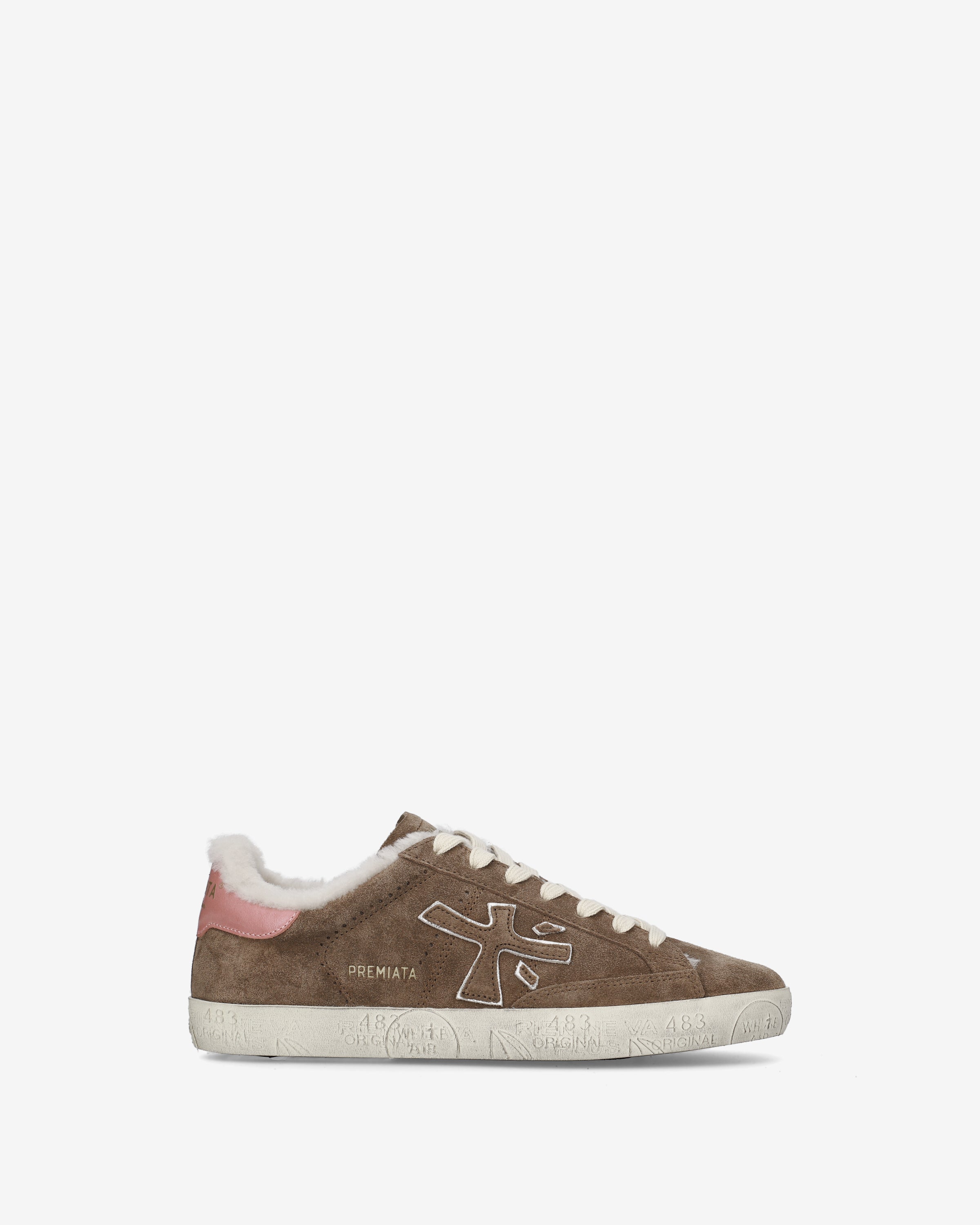 Premiata Stevend 8485m baskets daim marron rose