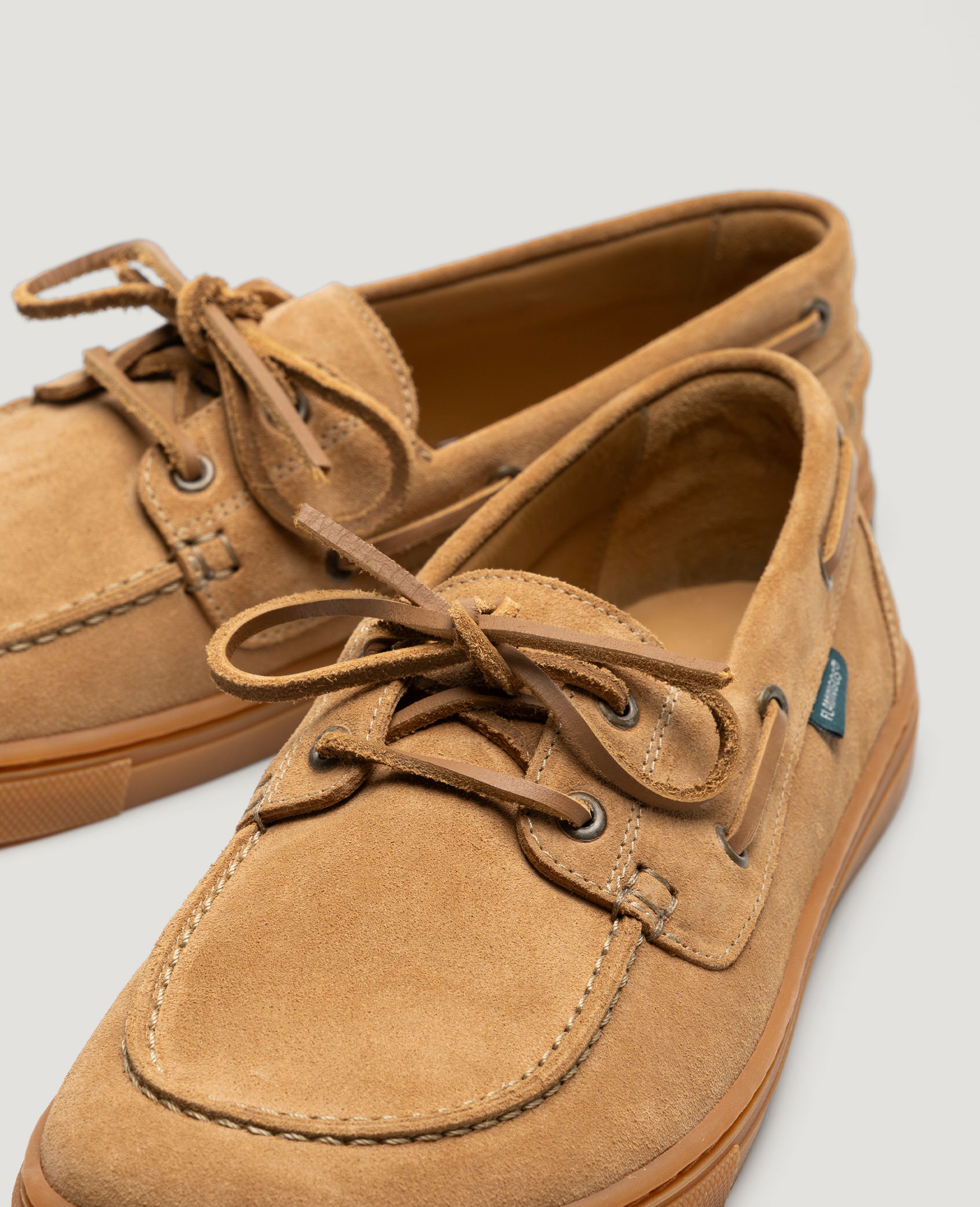 Flamingos Life Zero Boat chaussure bateau barefoot cuir tan