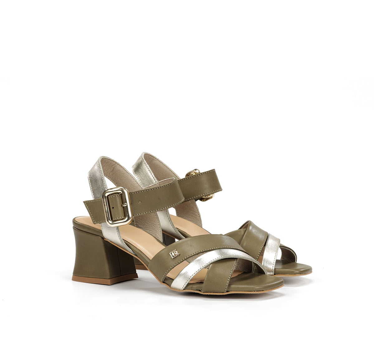 Dorking Larus D9461 sandale femme verte talon carré