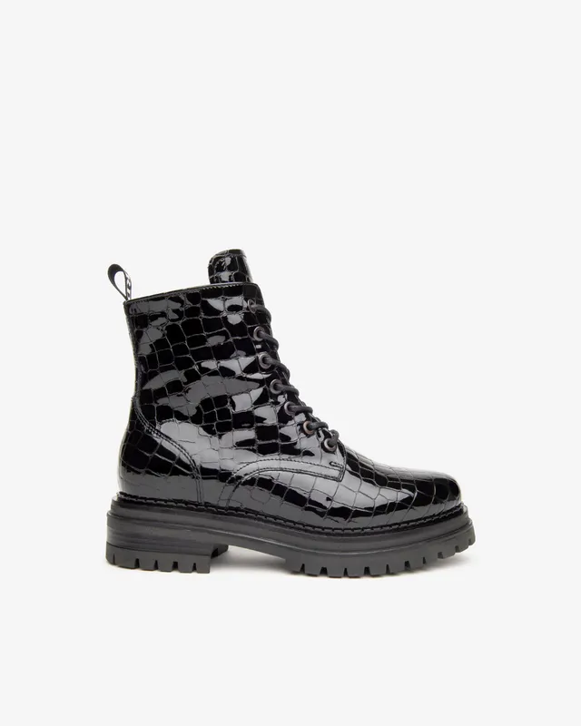 Nero Giardini Combat Boots rangers femme vernis pointure 38