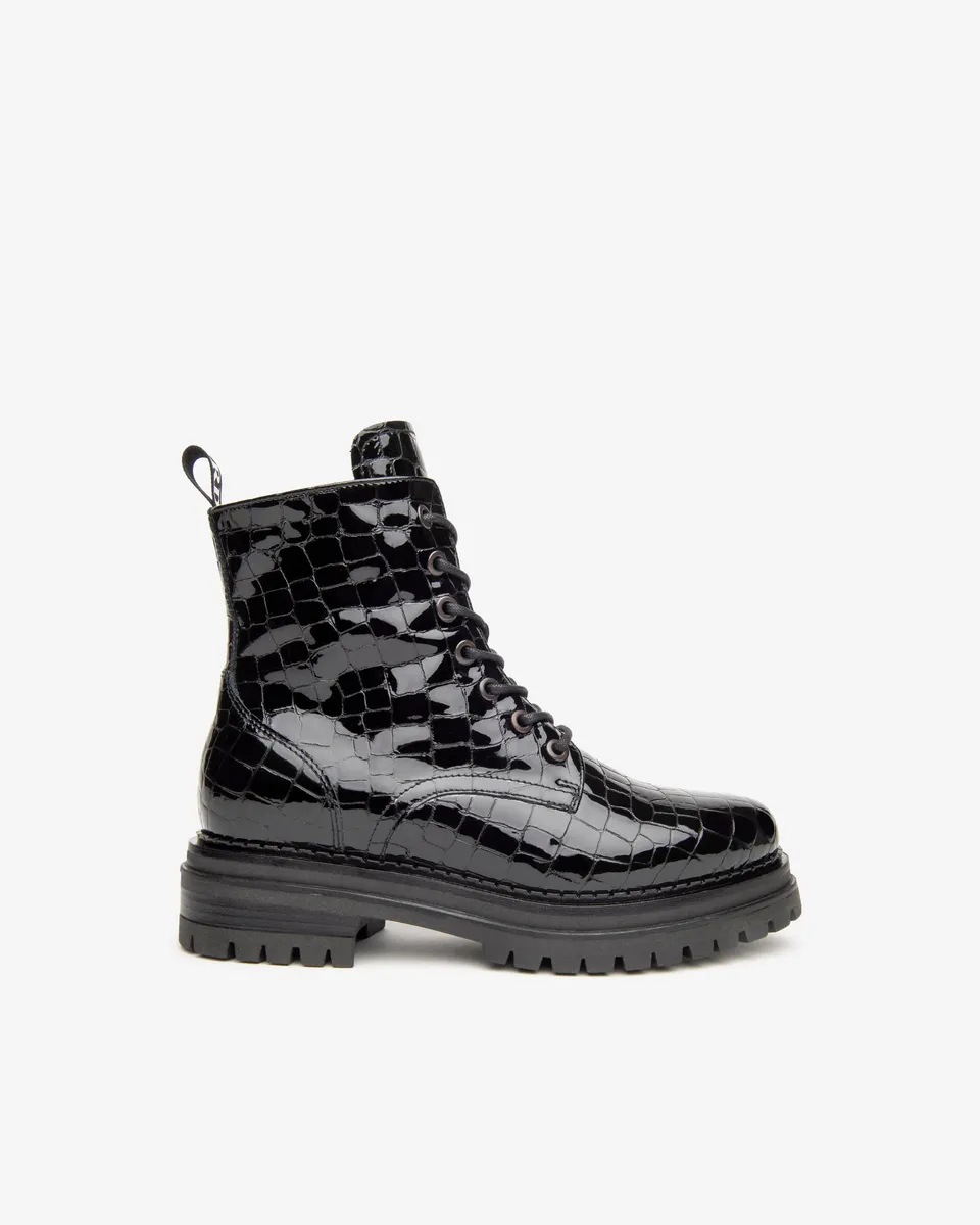 Nero Giardini Combat Boots rangers femme vernis pointure 38