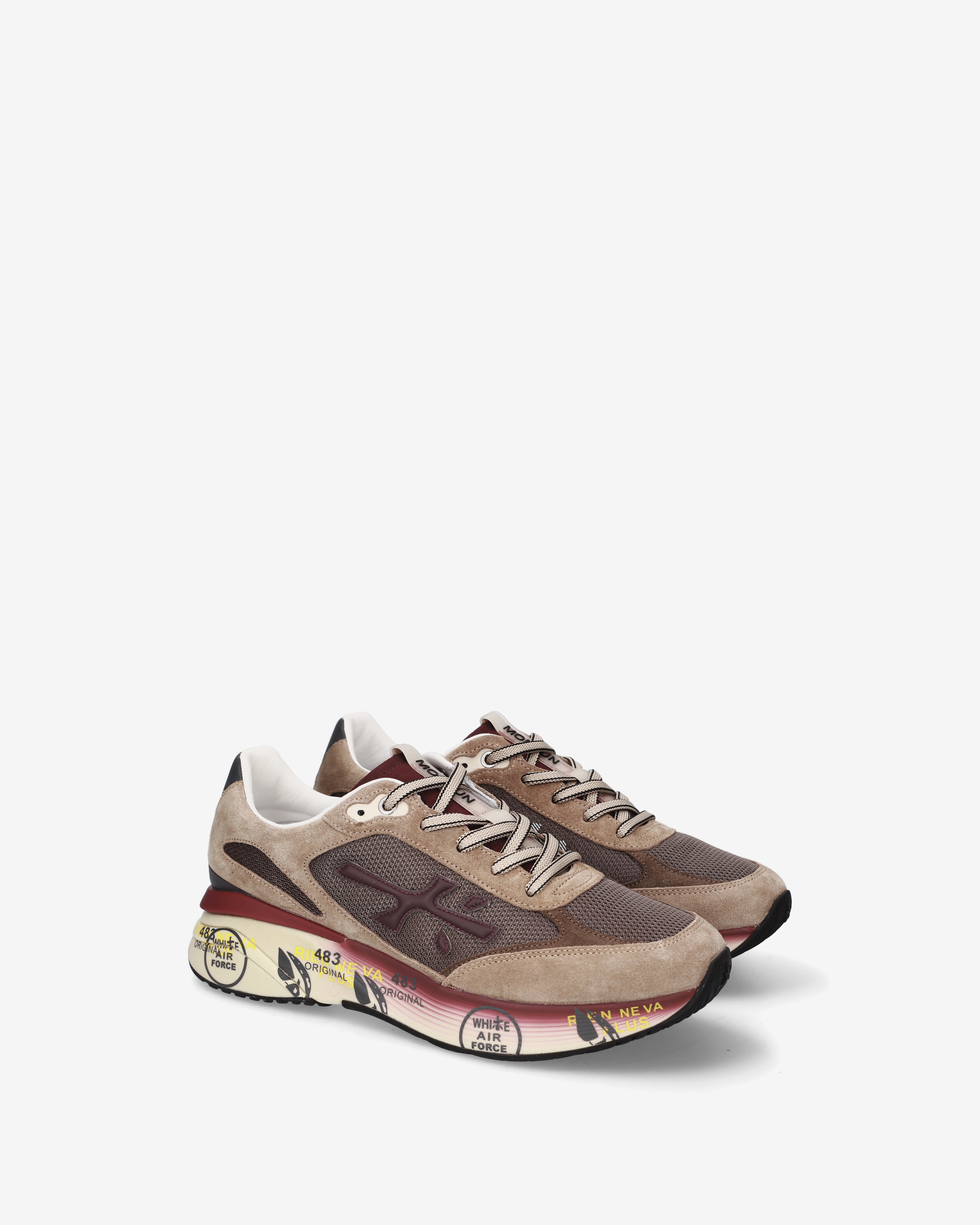 Premiata Moerun 8538 sneakers beige bordeaux