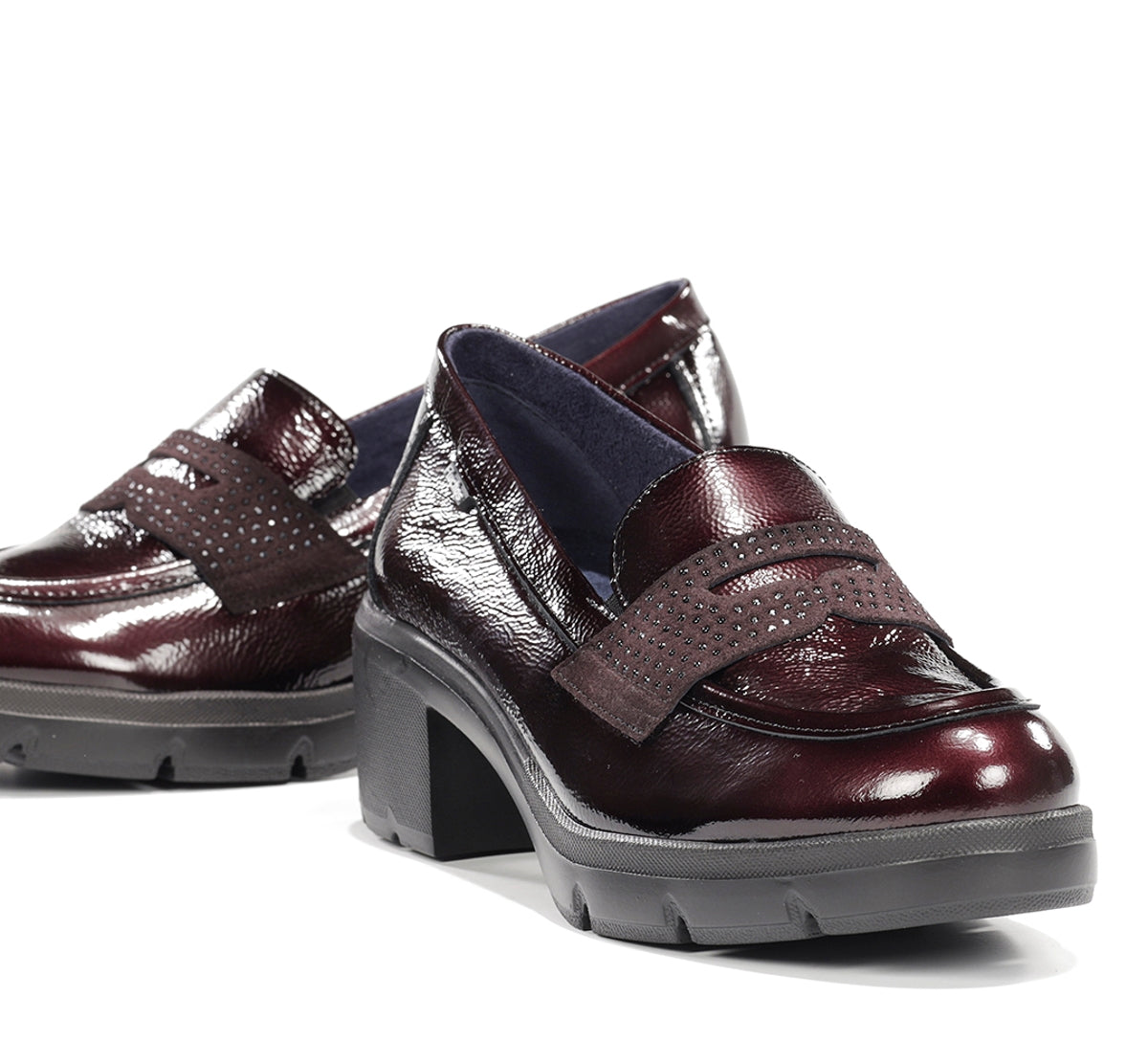 Fluchos Fugaz F2517 Mocassin Bordeaux Femme Track