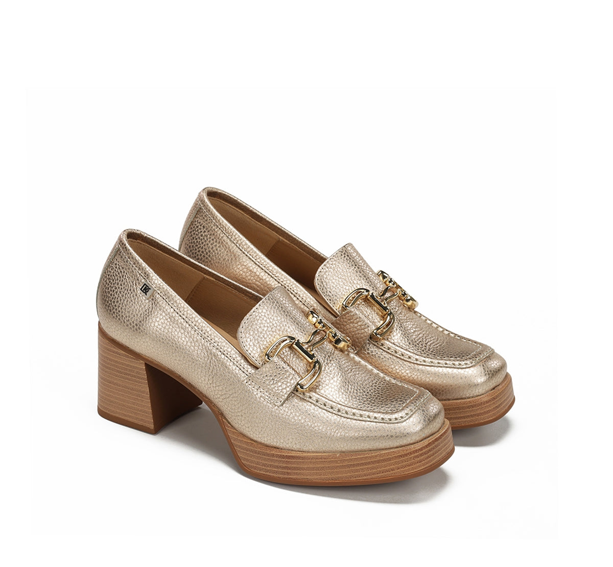 Dorking Cristel D9438 Mocassins Femme Doré Plateforme