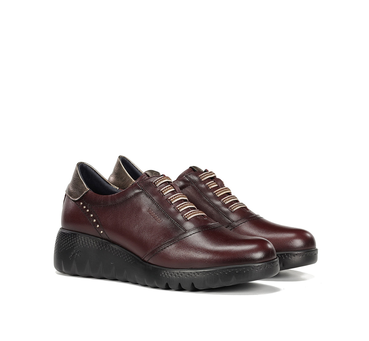 Fluchos Live F2096 baskets bordeaux femme compensées