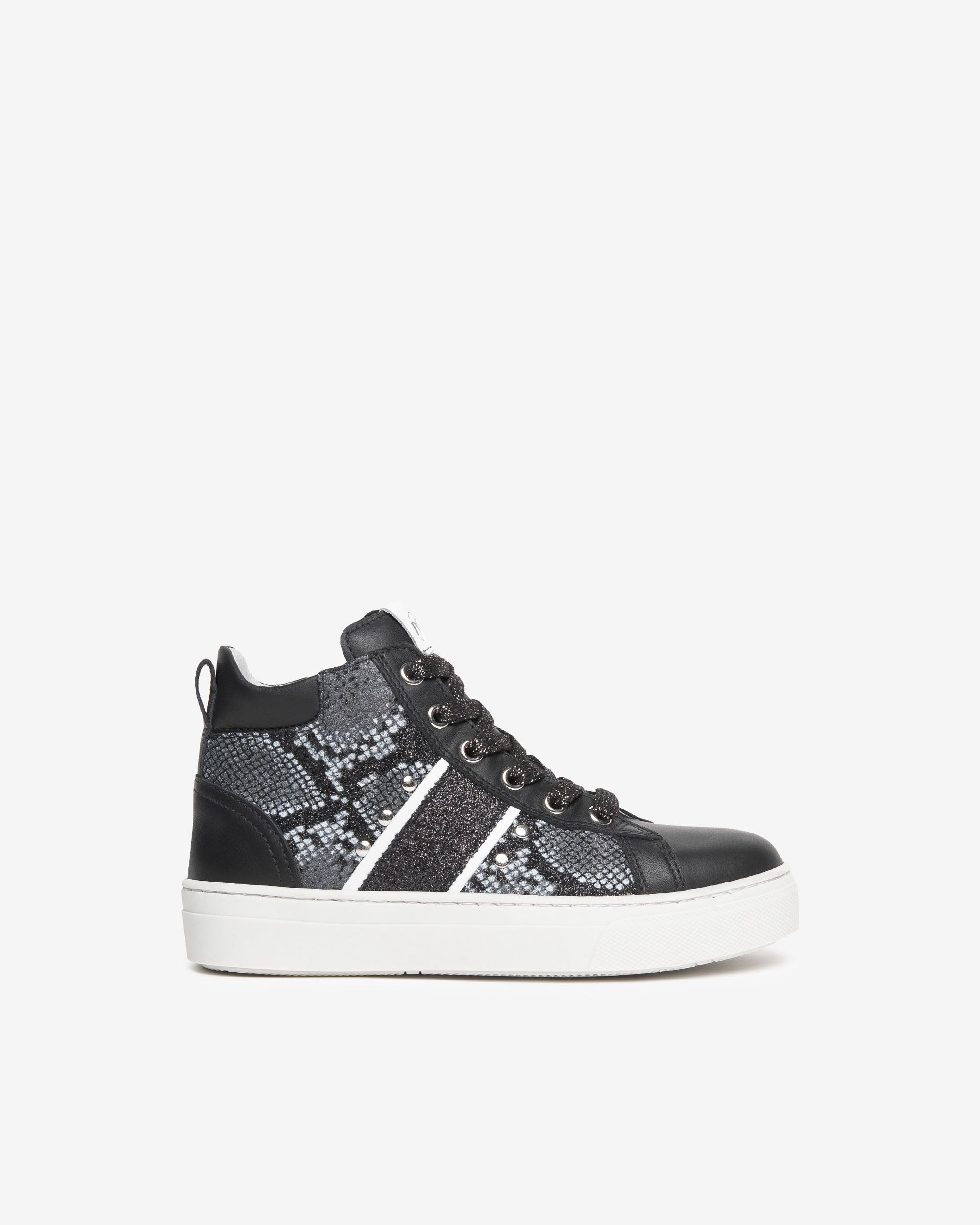 Nero Giardini Sneakers basket fille cuir léopard zip 31-39