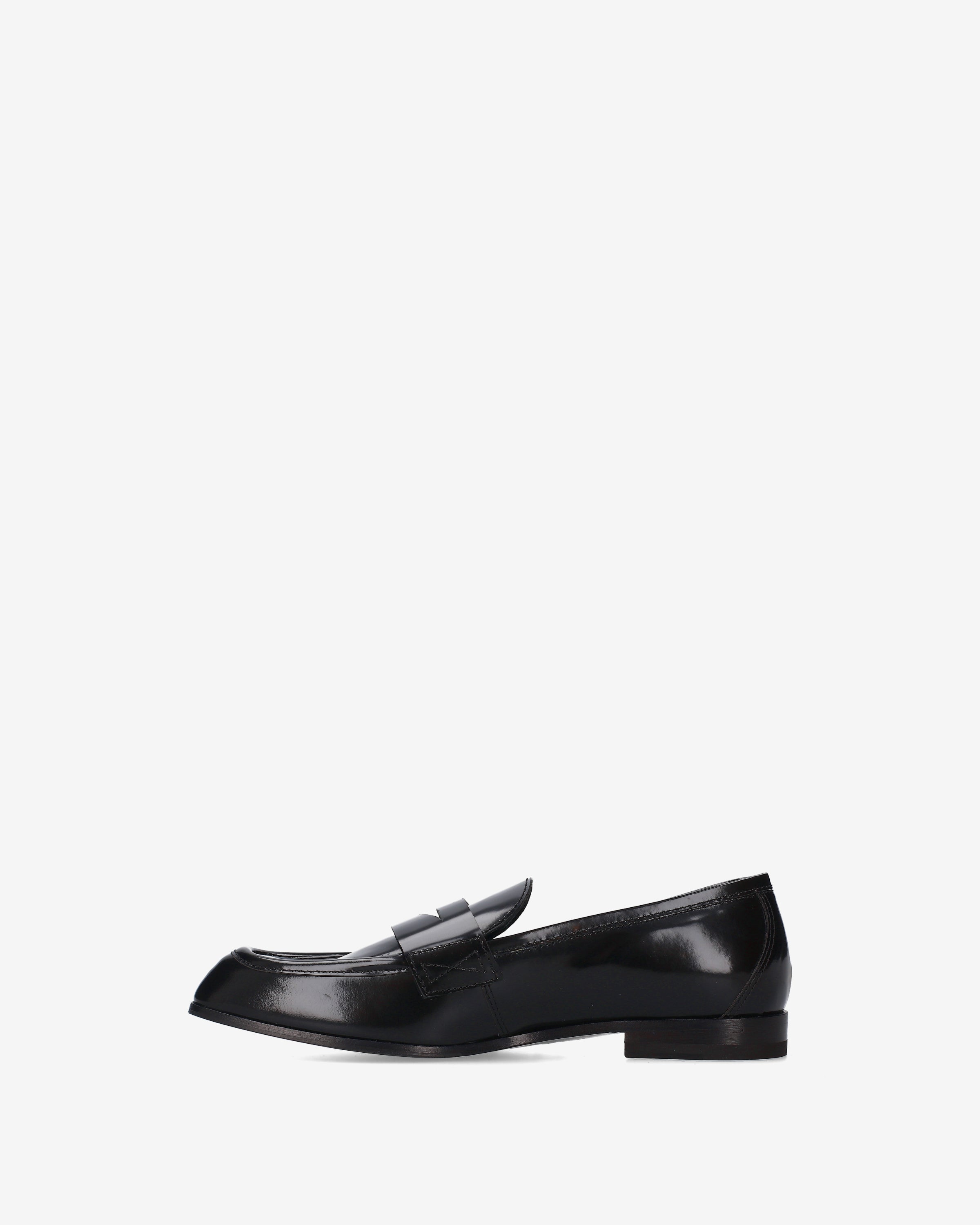 Premiata Mocassins cuir noir vernis femme