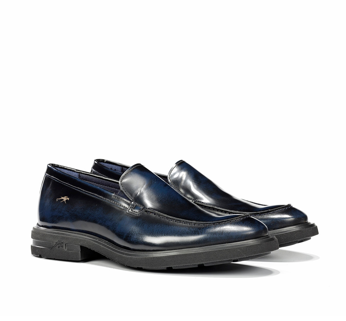 Fluchos Belgas F1223 mocassins bleu homme cuir