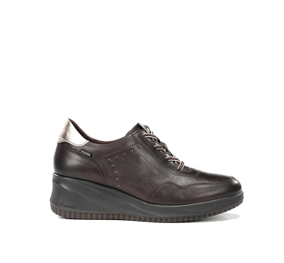 Fluchos Novax F2545 baskets marron femme compensées