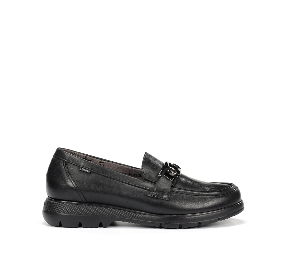 Fluchos Gladis F1794 mocassin noir cuir femme