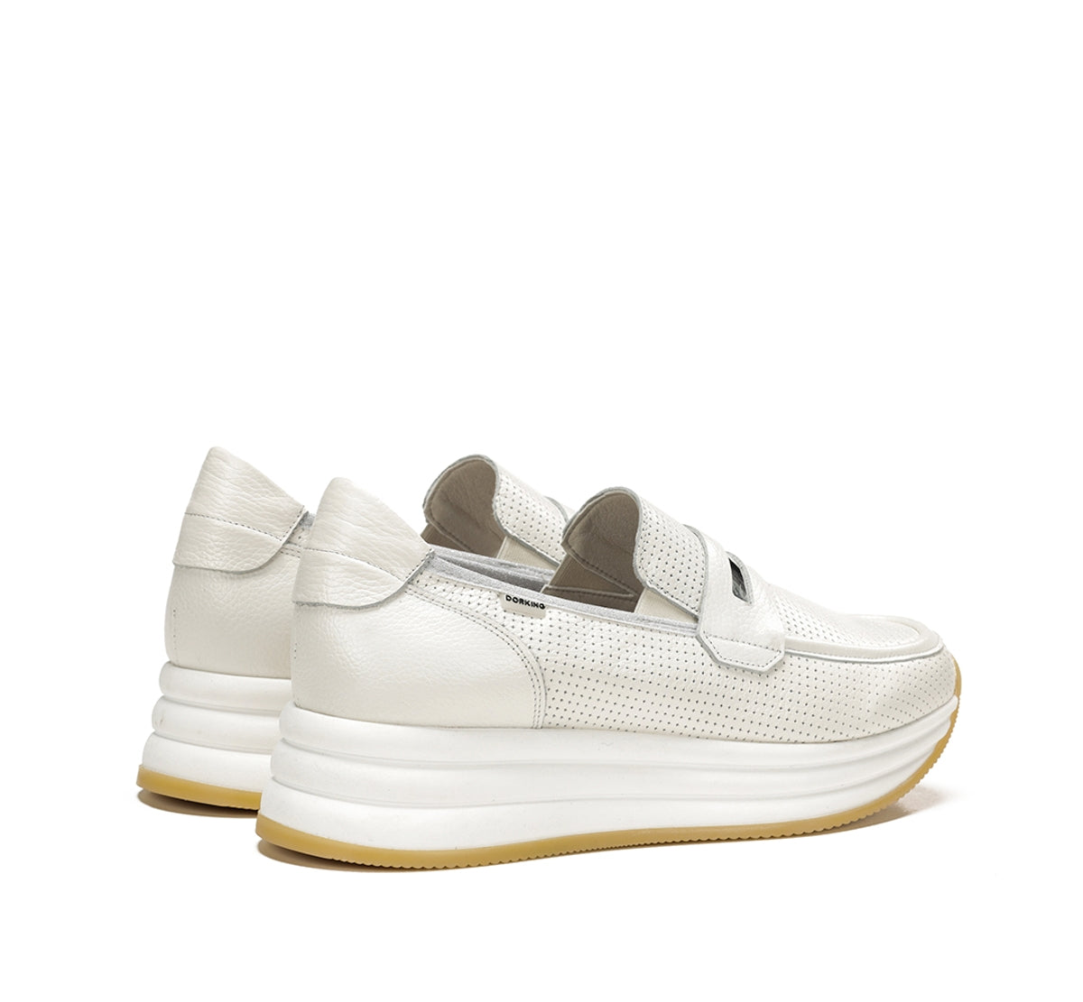Dorking Draz D9243 mocassins blanc femme confort