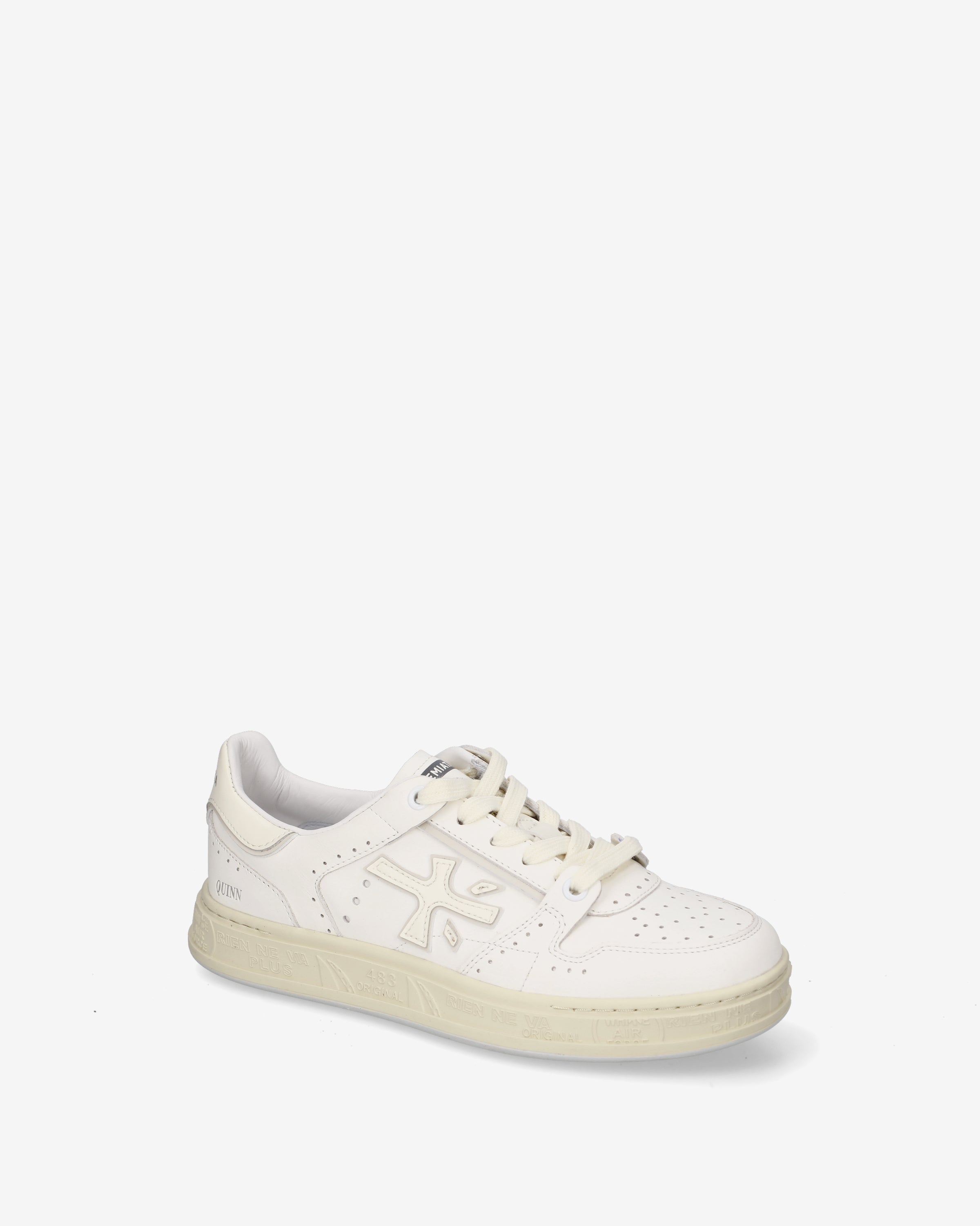Premiata Quinnd 8215 sneakers cuir blanc argent femme