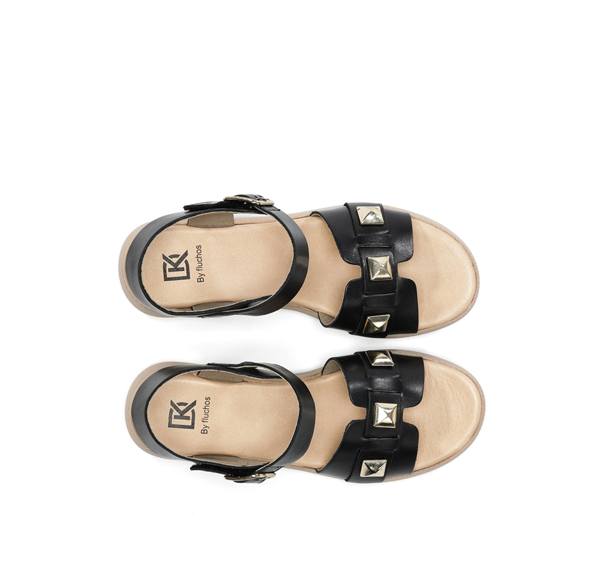 Dorking by Fluchos Ever D9497 sandales noir femme cuir