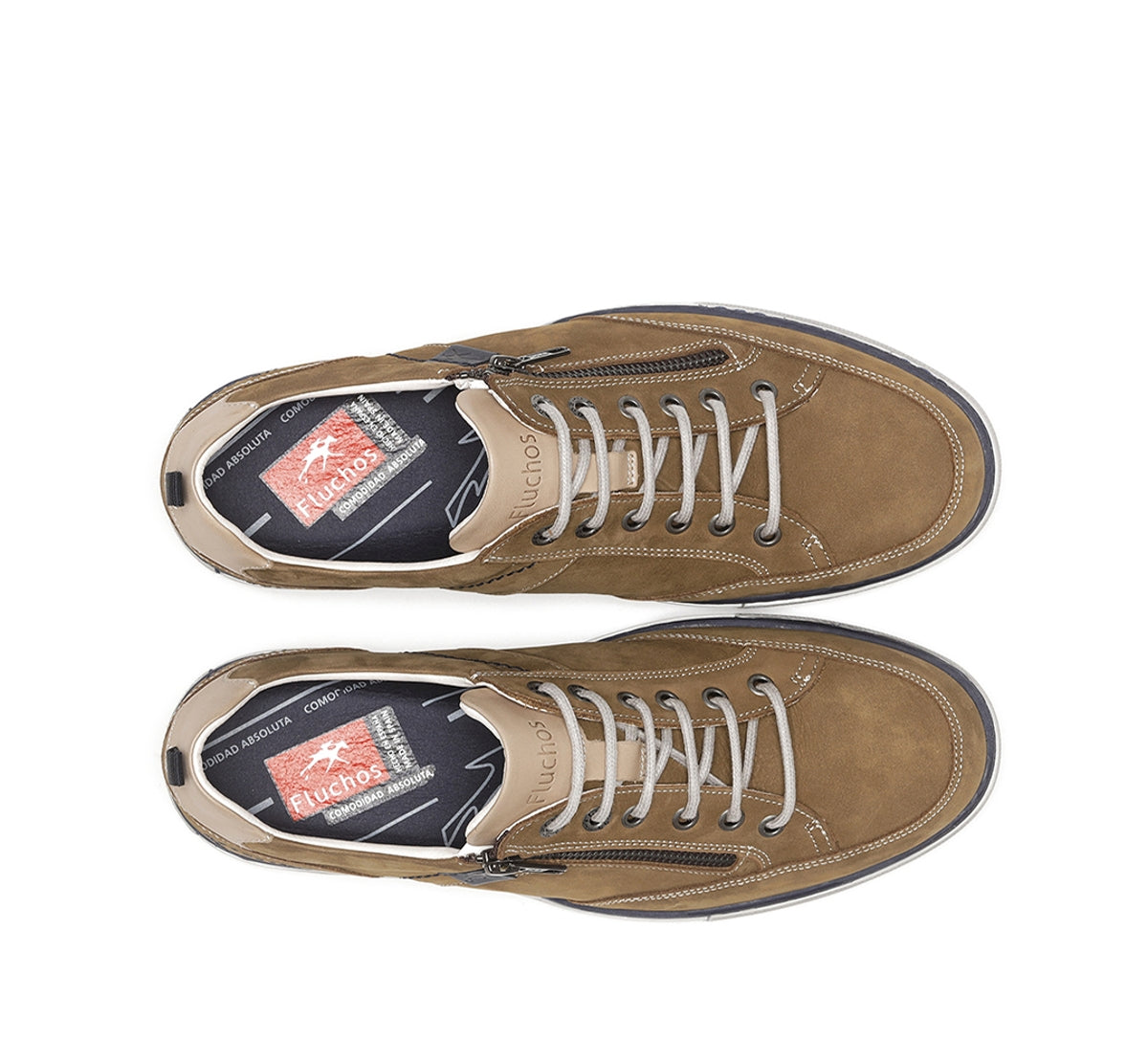 Fluchos Quebec 9376 chaussure sport verte homme cuir
