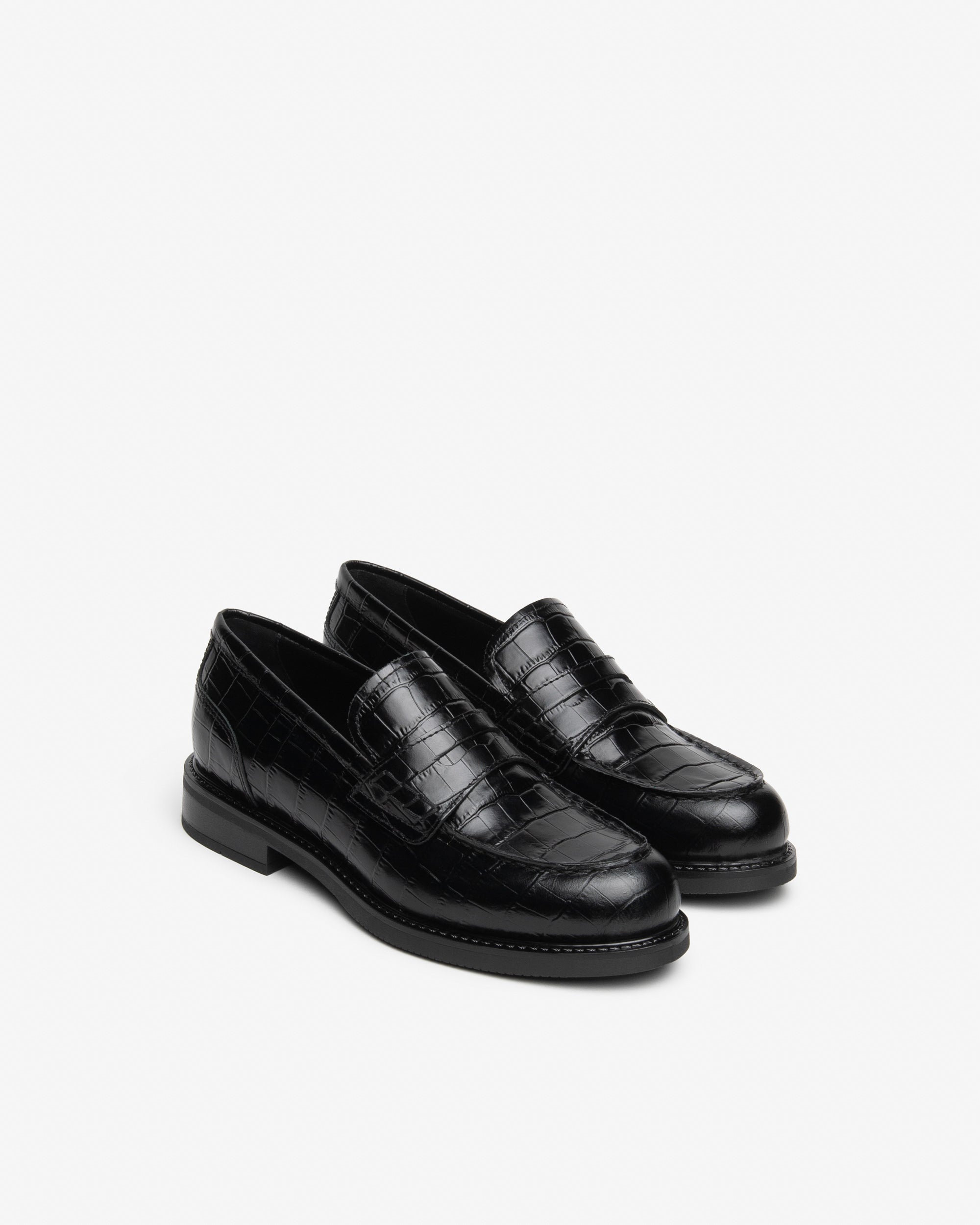 Nero Giardini Loafers mocassins cuir croco 38