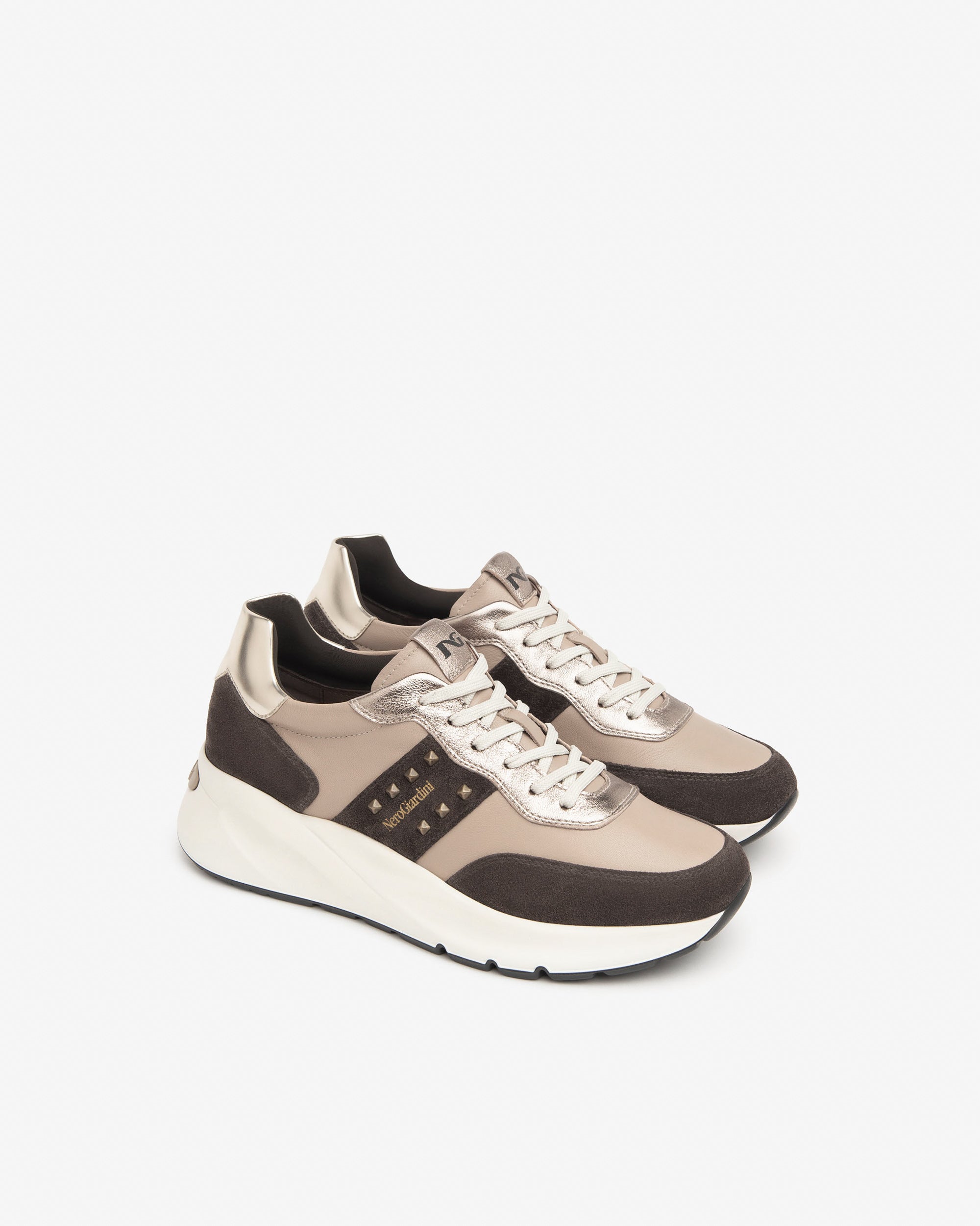 Nero Giardini Sneakers basket femme daim cuir tissu