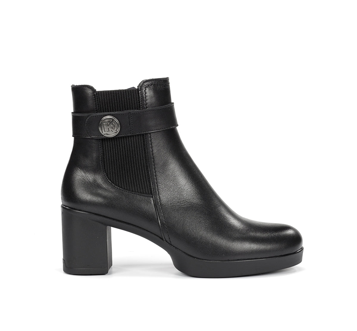 Dorking Elite D9422 Bottine Noire Femme Plateforme