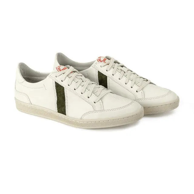 Sawa Lafrica baskets cuir blanc olive 38