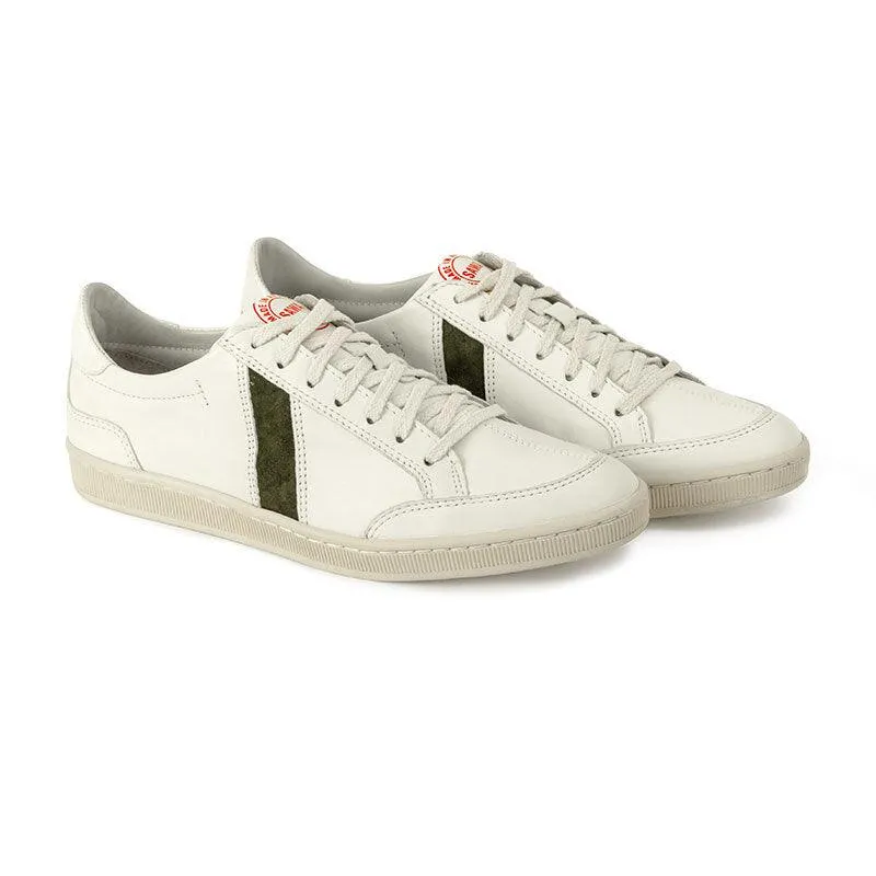 Sawa Lafrica baskets cuir blanc olive 38