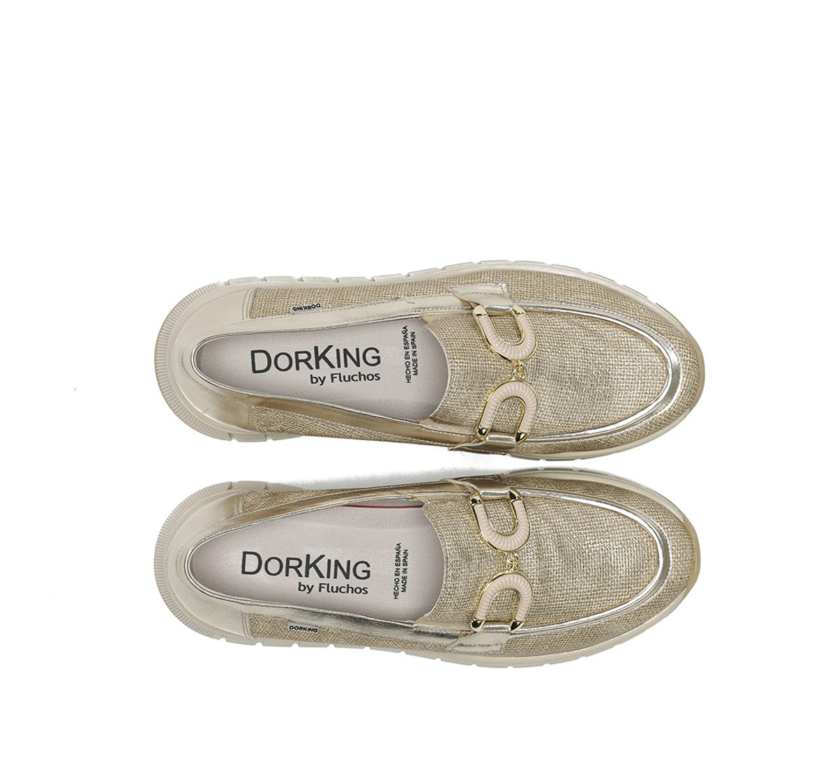 Dorking by Fluchos Kloss D9636 mocassin taupe femme