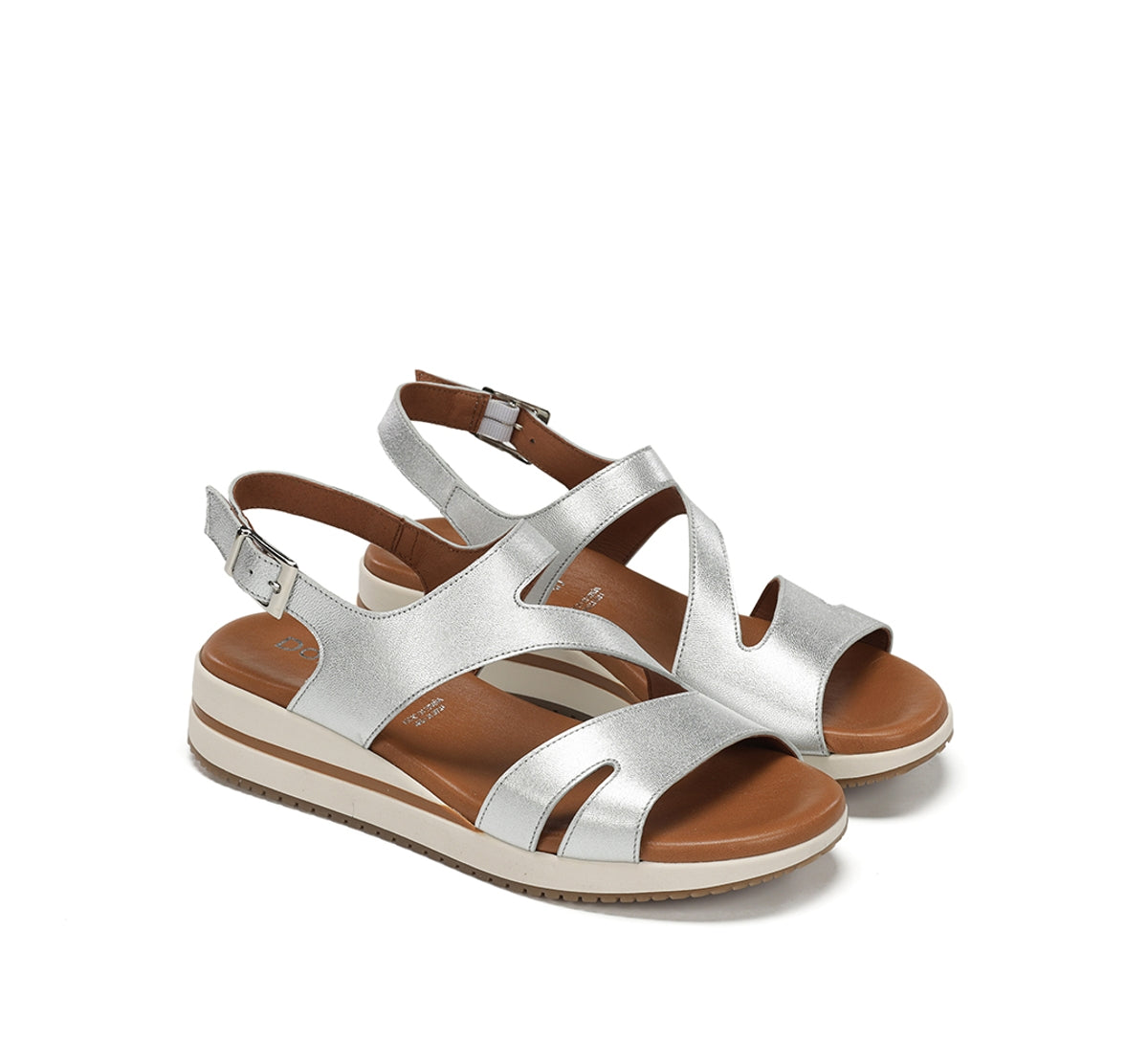 Dorking Merlo D9688 sandale femme argent plateforme