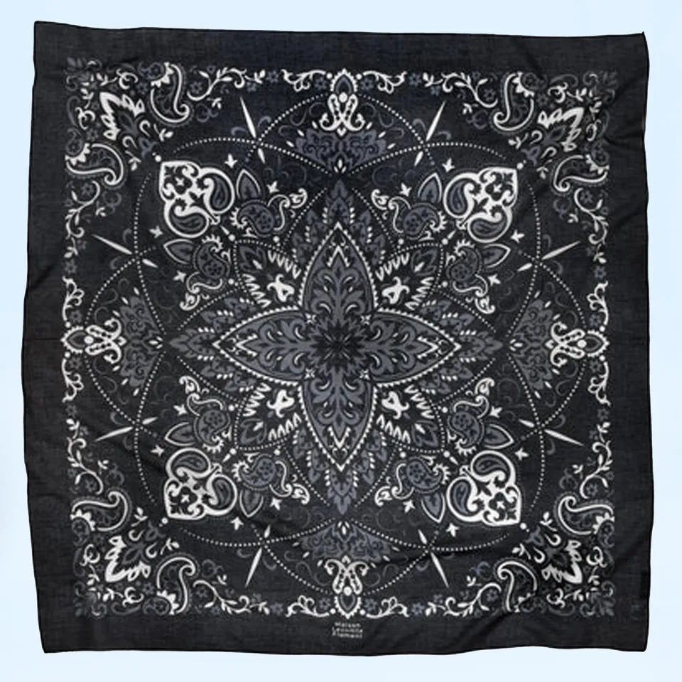 Lecomte Flament écharpe bandana coton 100x100cm
