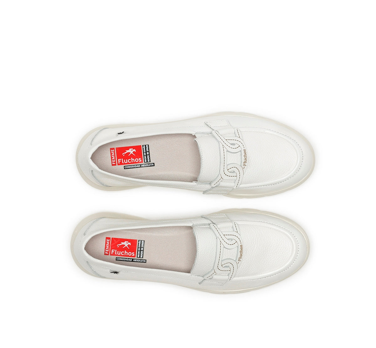 Fluchos Gladis F1688 mocassins blanc femme light