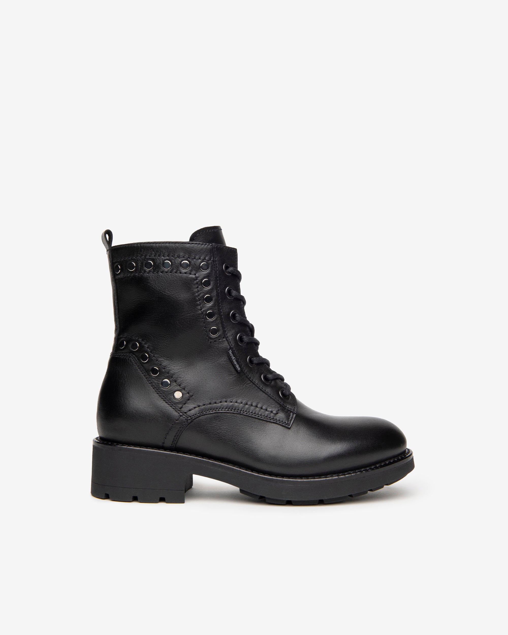 Nero Giardini Combat Boots cuir femme clous