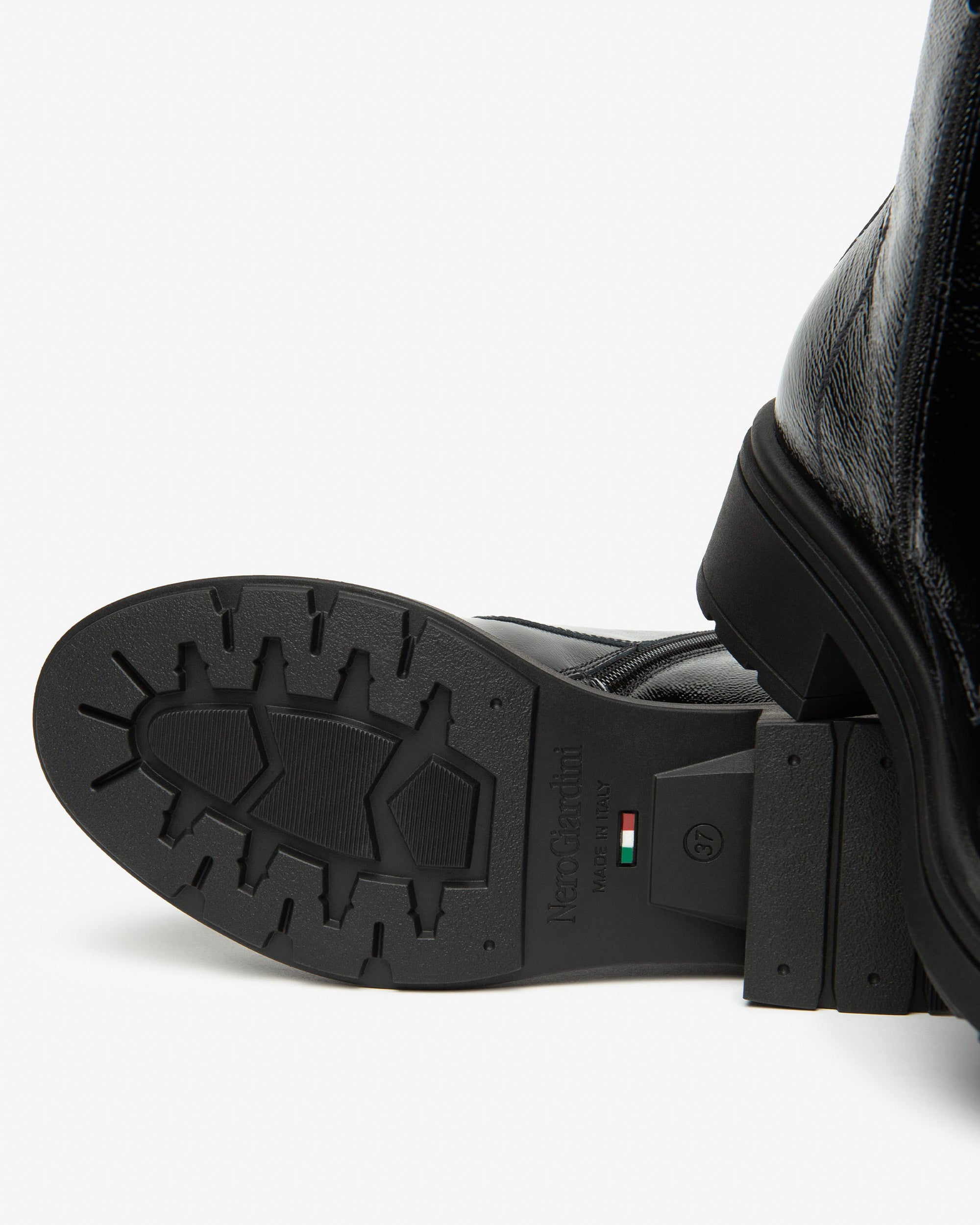 Nero Giardini Combat Boots bottines vernis femme hiver